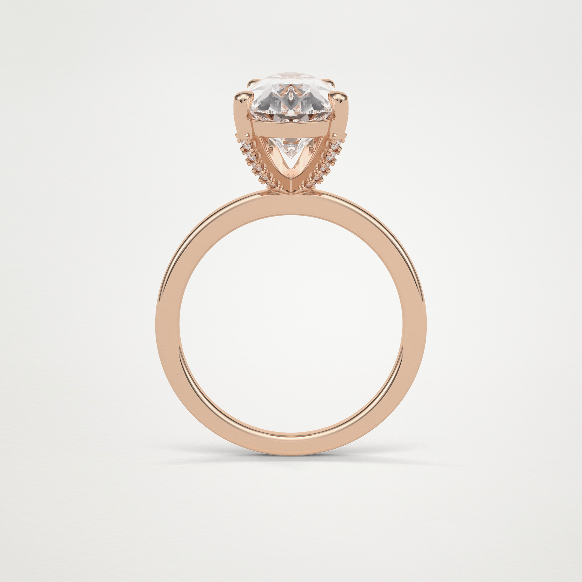 Pear HIdden Multi Stone Moissanite Engagement Ring – 5.6 CT Lab-Created Brilliance in 10K/14K/18K Gold