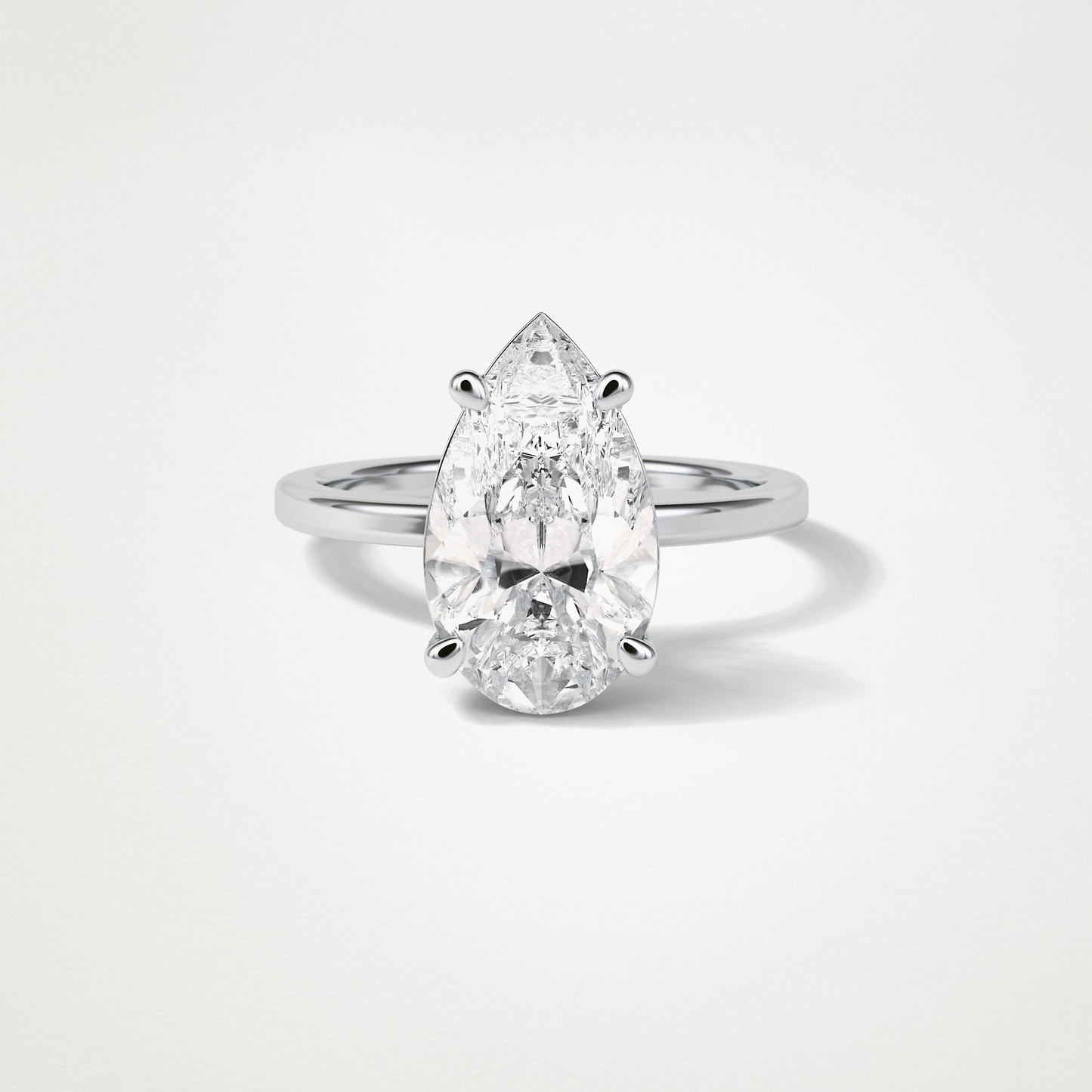 Pear HIdden Multi Stone Moissanite Engagement Ring – 5.6 CT Lab-Created Brilliance in 10K/14K/18K Gold