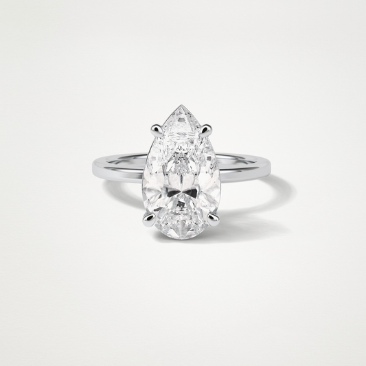 Pear HIdden Multi Stone Moissanite Engagement Ring – 5.6 CT Lab-Created Brilliance in 10K/14K/18K Gold