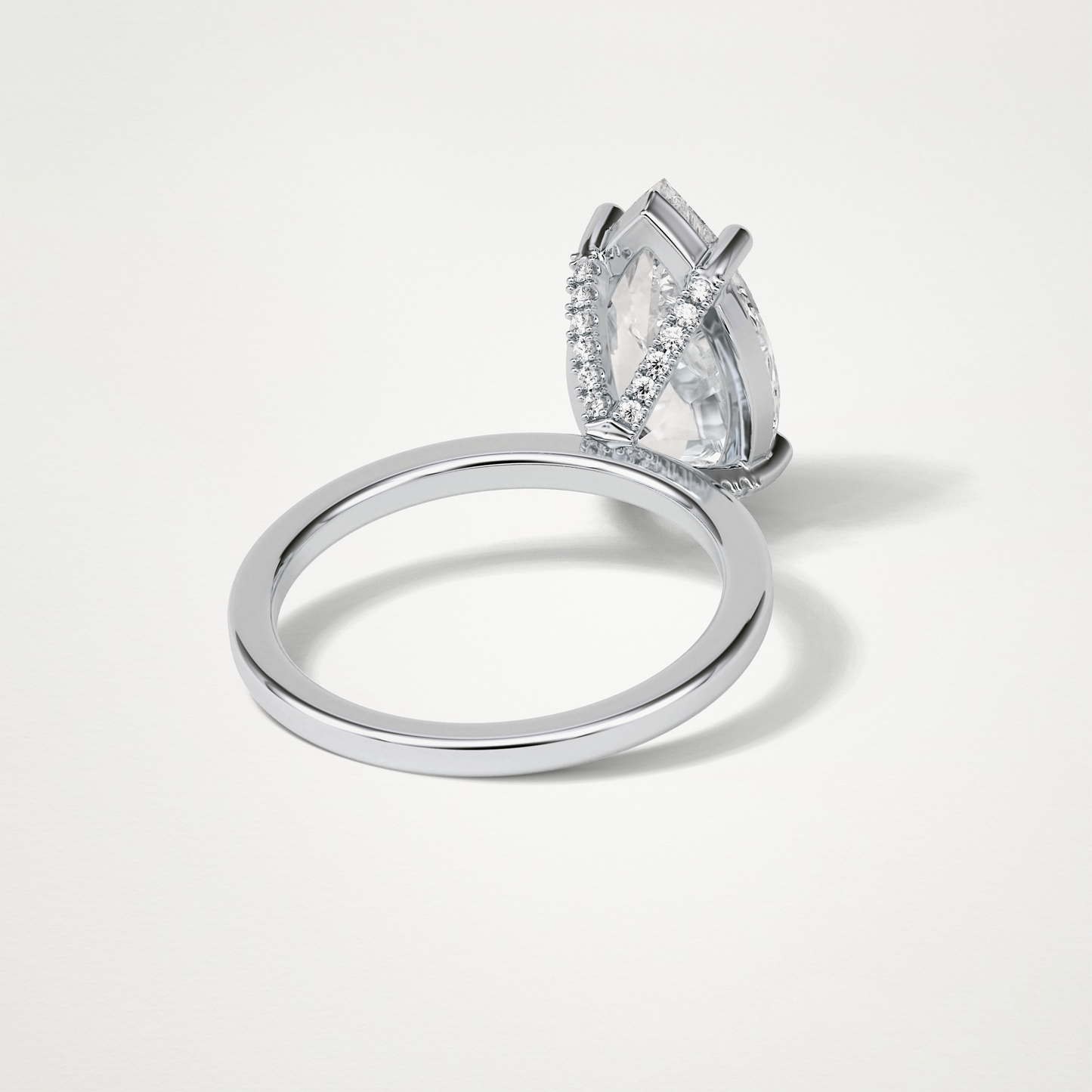 Pear HIdden Multi Stone Moissanite Engagement Ring – 5.6 CT Lab-Created Brilliance in 10K/14K/18K Gold