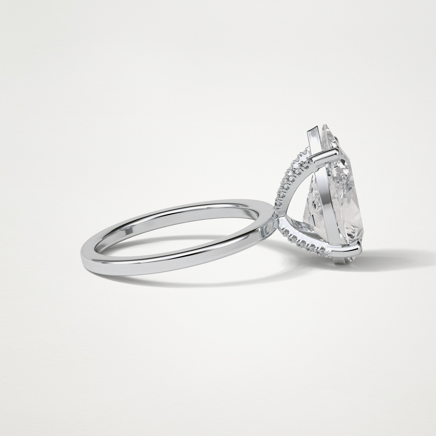 Pear HIdden Multi Stone Moissanite Engagement Ring – 5.6 CT Lab-Created Brilliance in 10K/14K/18K Gold