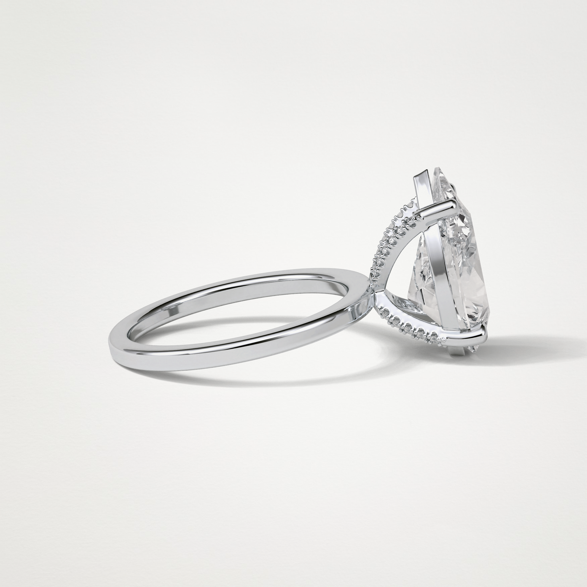 Pear HIdden Multi Stone Moissanite Engagement Ring – 5.6 CT Lab-Created Brilliance in 10K/14K/18K Gold