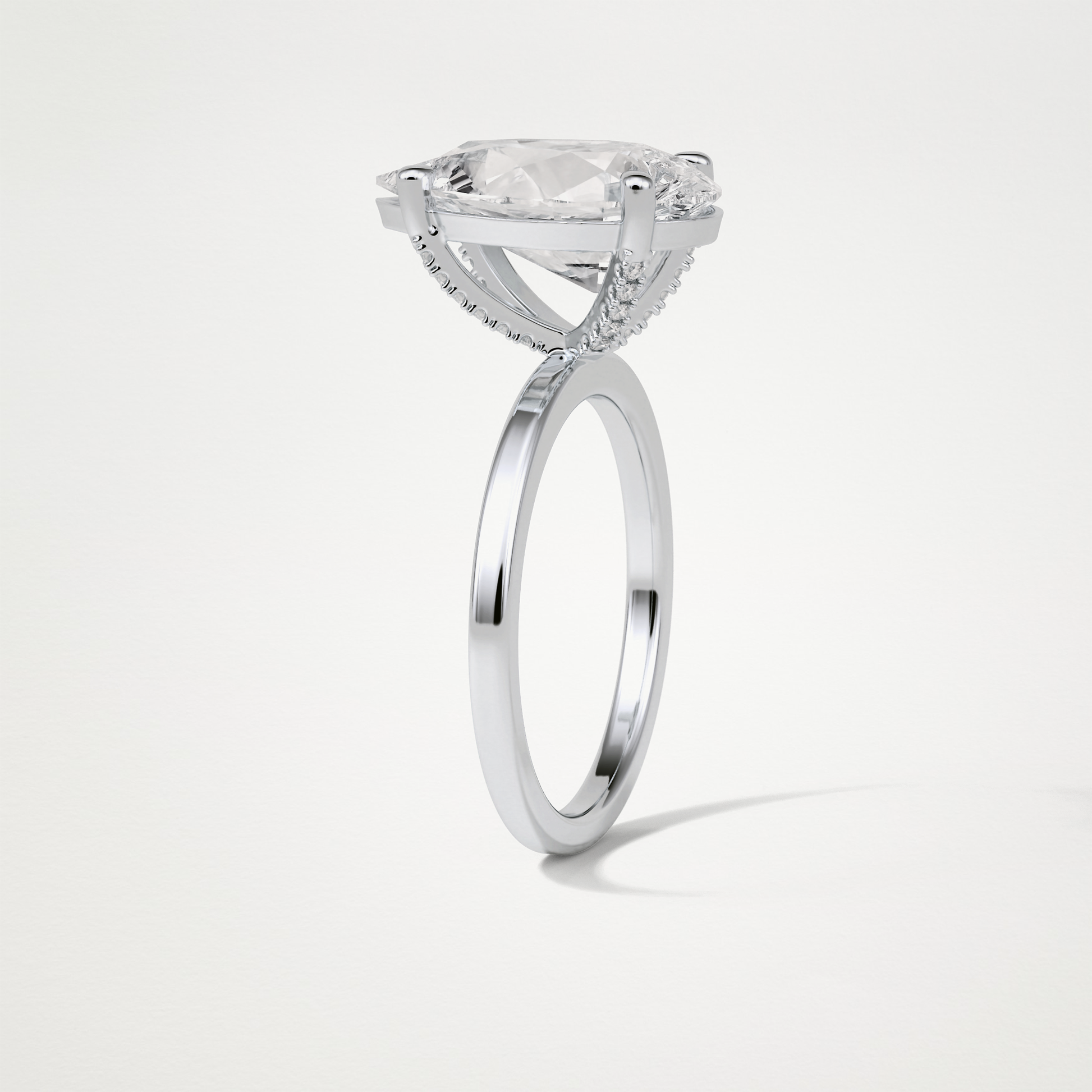 Pear HIdden Multi Stone Moissanite Engagement Ring – 5.6 CT Lab-Created Brilliance in 10K/14K/18K Gold