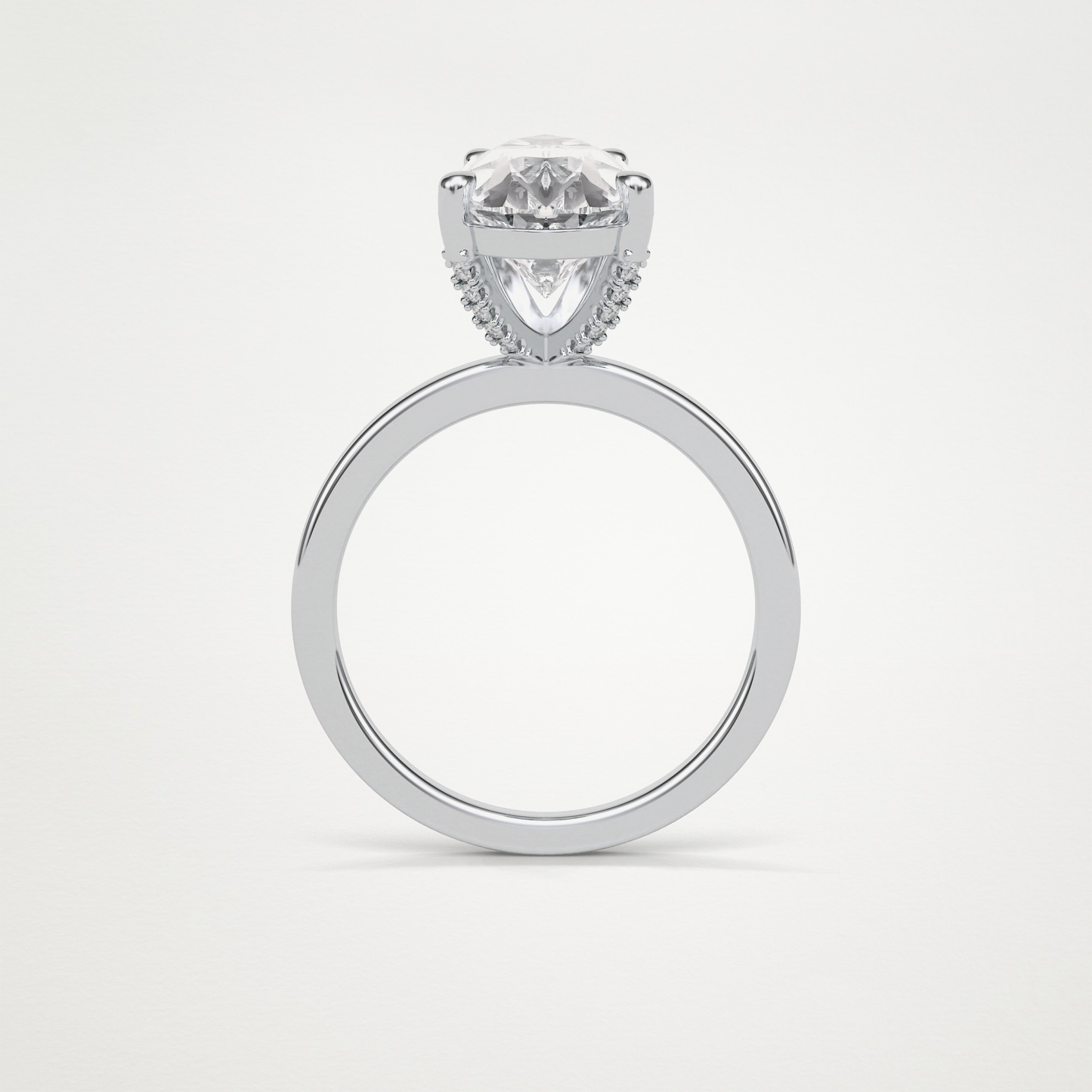 Pear HIdden Multi Stone Moissanite Engagement Ring – 5.6 CT Lab-Created Brilliance in 10K/14K/18K Gold