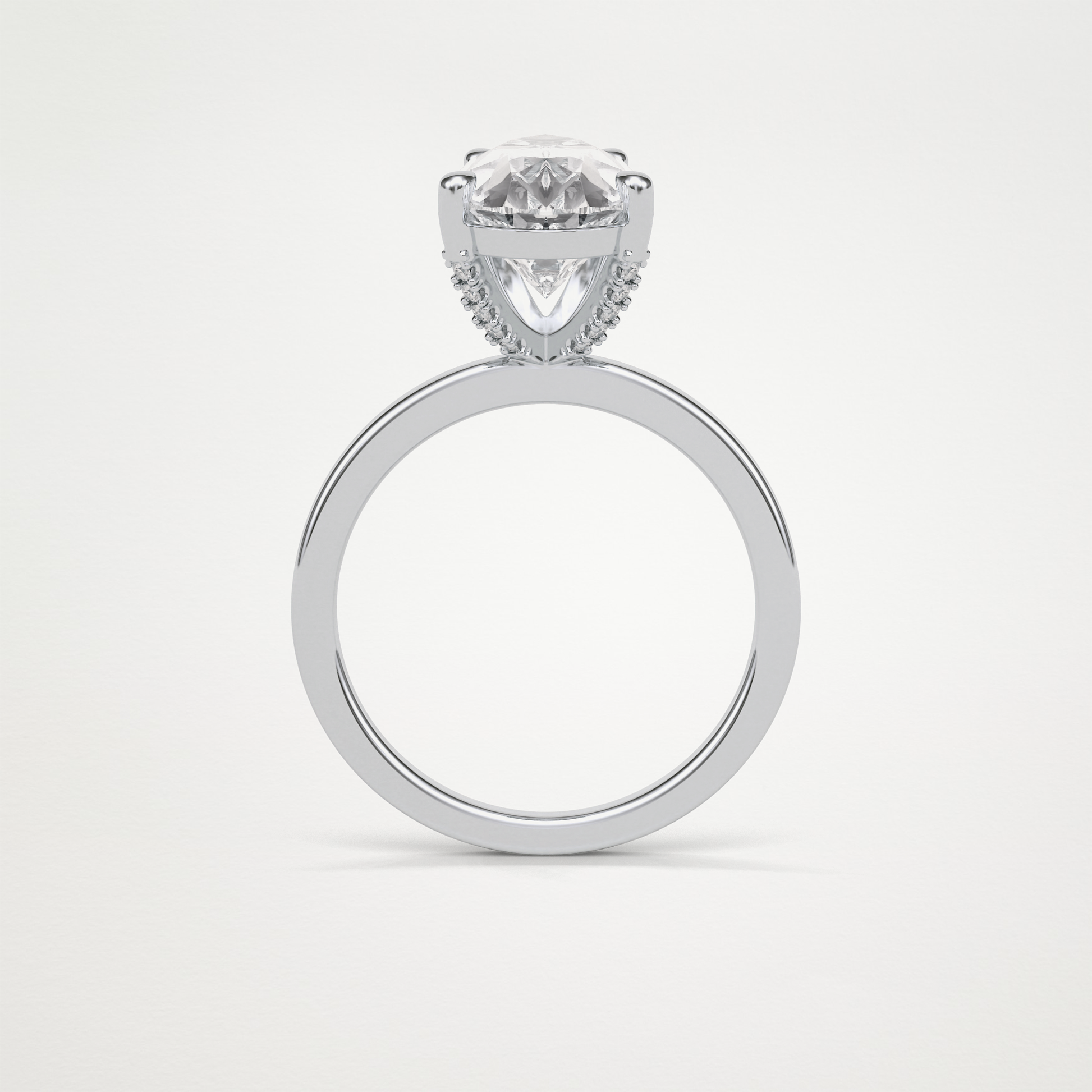 Pear HIdden Multi Stone Moissanite Engagement Ring – 5.6 CT Lab-Created Brilliance in 10K/14K/18K Gold