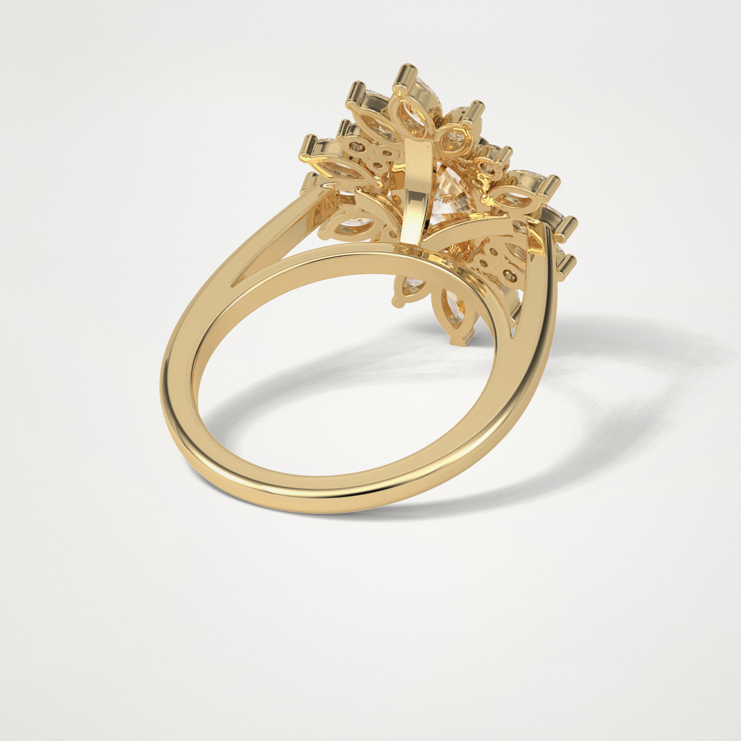 Oval Cluster Moissanite Engagement Ring – 1.33 CT Lab-Created Brilliance in 10K/14K/18K Gold