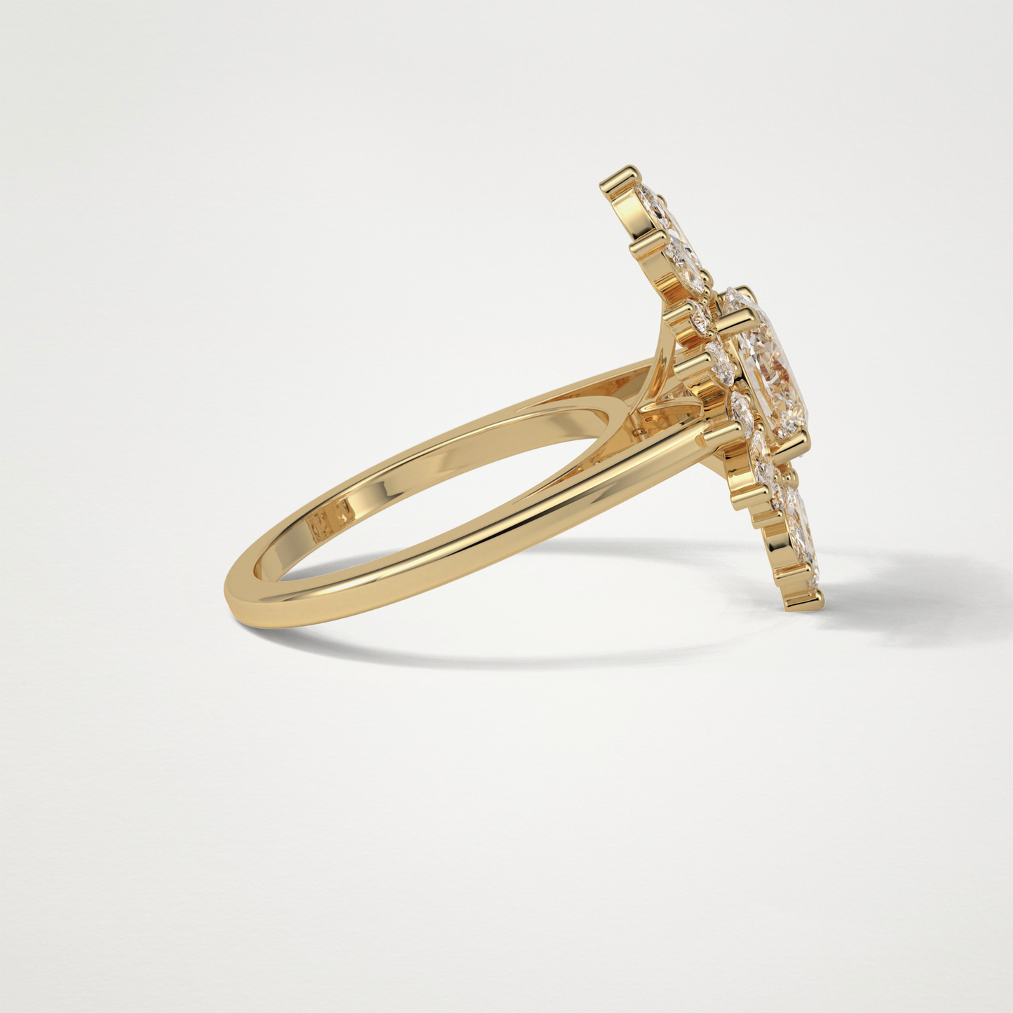 Oval Cluster Moissanite Engagement Ring – 1.33 CT Lab-Created Brilliance in 10K/14K/18K Gold