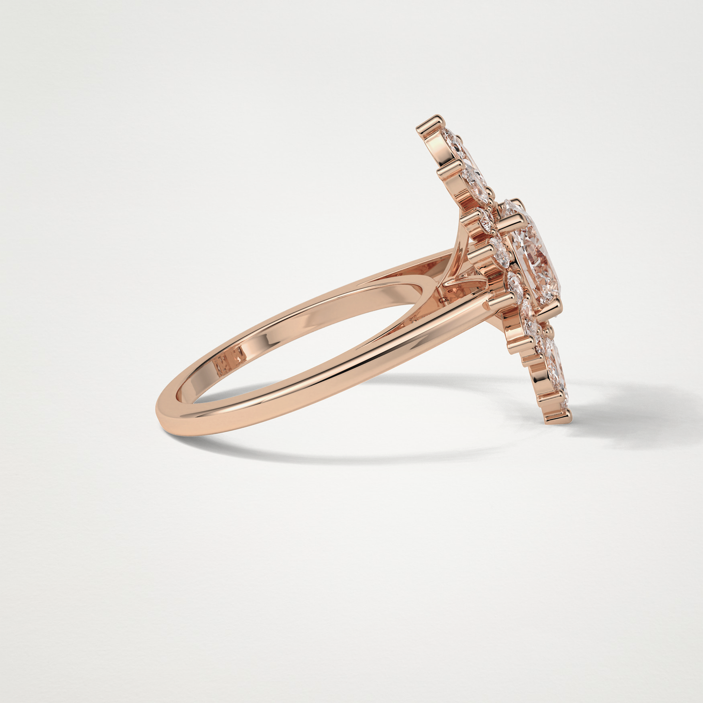 Oval Cluster Moissanite Engagement Ring – 1.33 CT Lab-Created Brilliance in 10K/14K/18K Gold