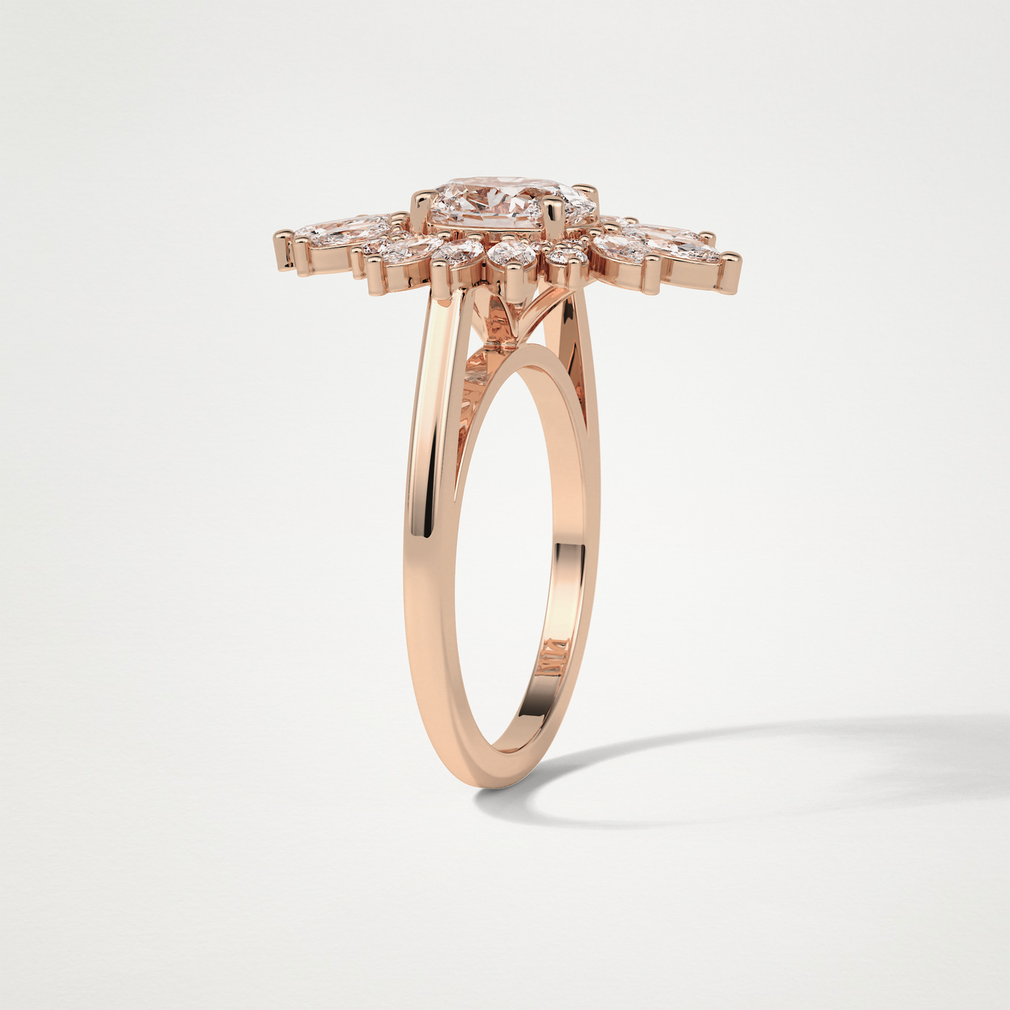 Oval Cluster Moissanite Engagement Ring – 1.33 CT Lab-Created Brilliance in 10K/14K/18K Gold