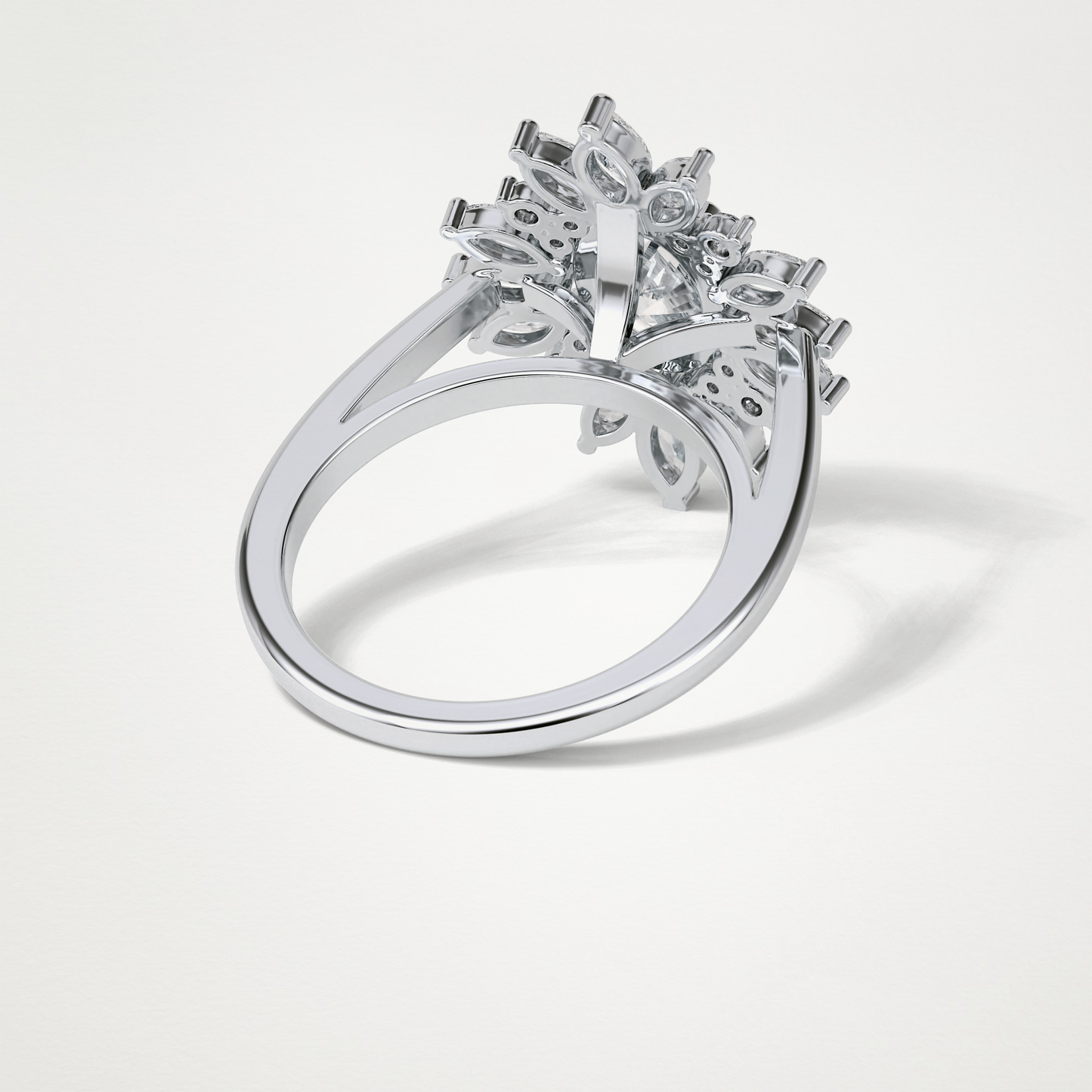 Oval Cluster Moissanite Engagement Ring – 1.33 CT Lab-Created Brilliance in 10K/14K/18K Gold
