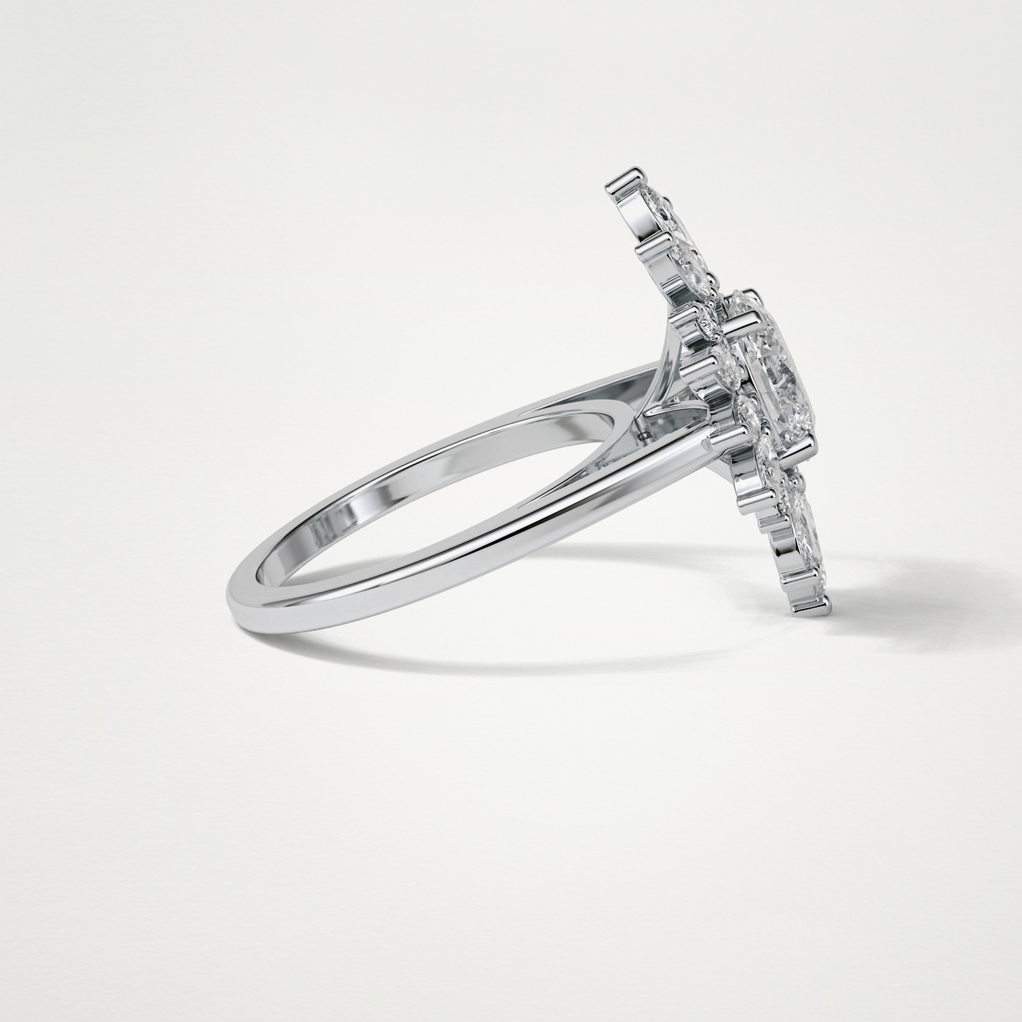 Oval Cluster Moissanite Engagement Ring – 1.33 CT Lab-Created Brilliance in 10K/14K/18K Gold
