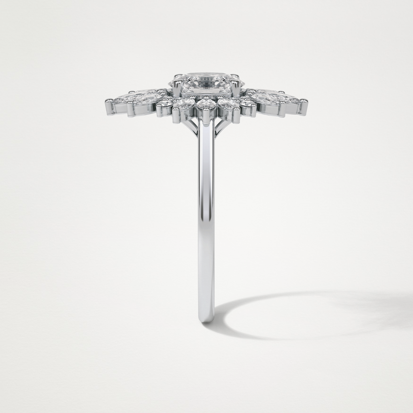 Oval Cluster Moissanite Engagement Ring – 1.33 CT Lab-Created Brilliance in 10K/14K/18K Gold