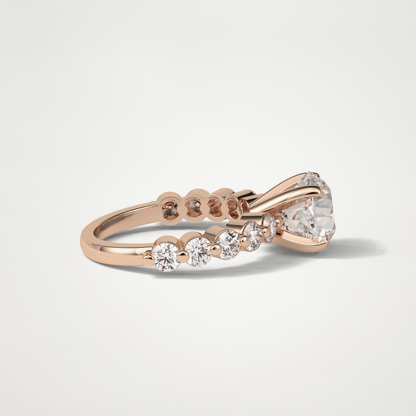 Round Pave Moissanite Engagement Ring – 2.2 CT Lab-Created Brilliance in 10K/14K/18K Gold