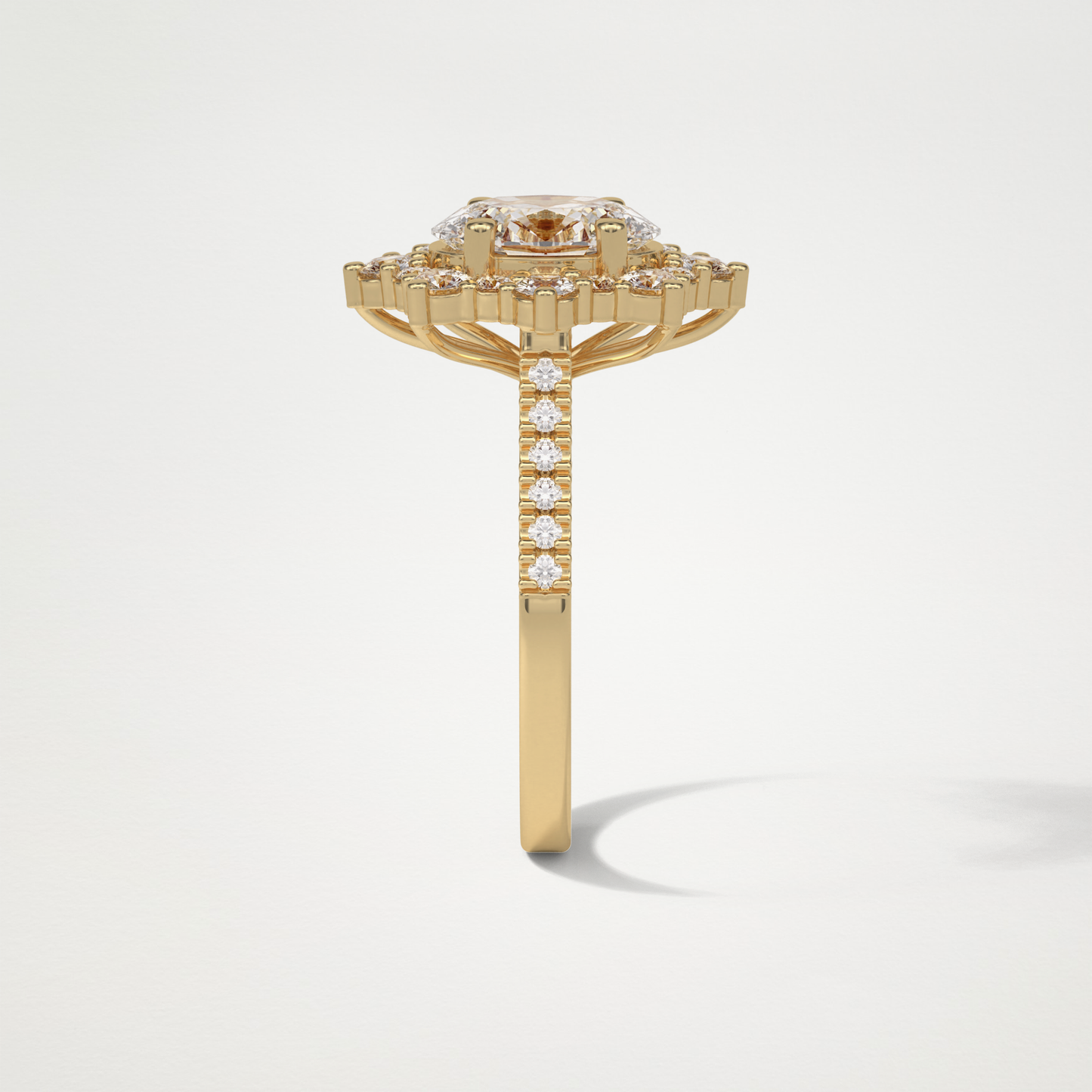Oval Cluster Moissanite Engagement Ring – 1.91 CT Lab-Created Brilliance in 10K/14K/18K Gold