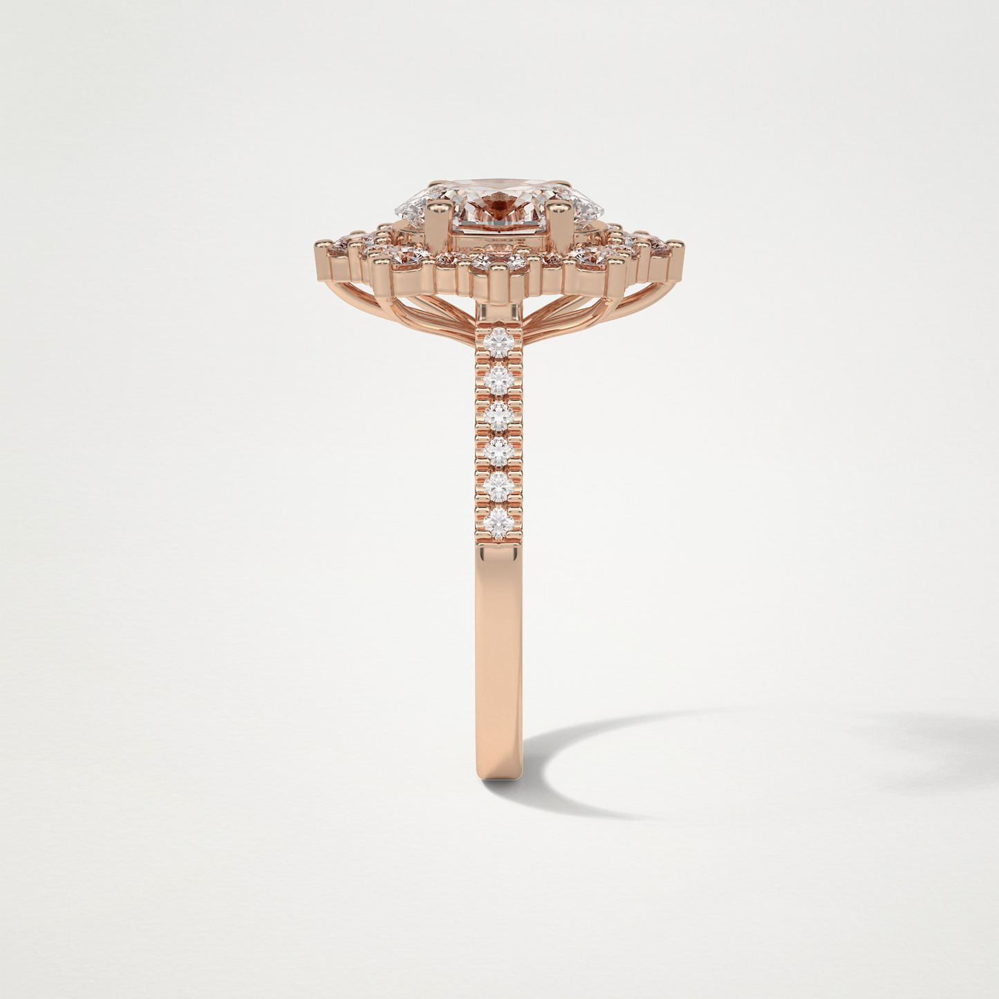 Oval Cluster Moissanite Engagement Ring – 1.91 CT Lab-Created Brilliance in 10K/14K/18K Gold