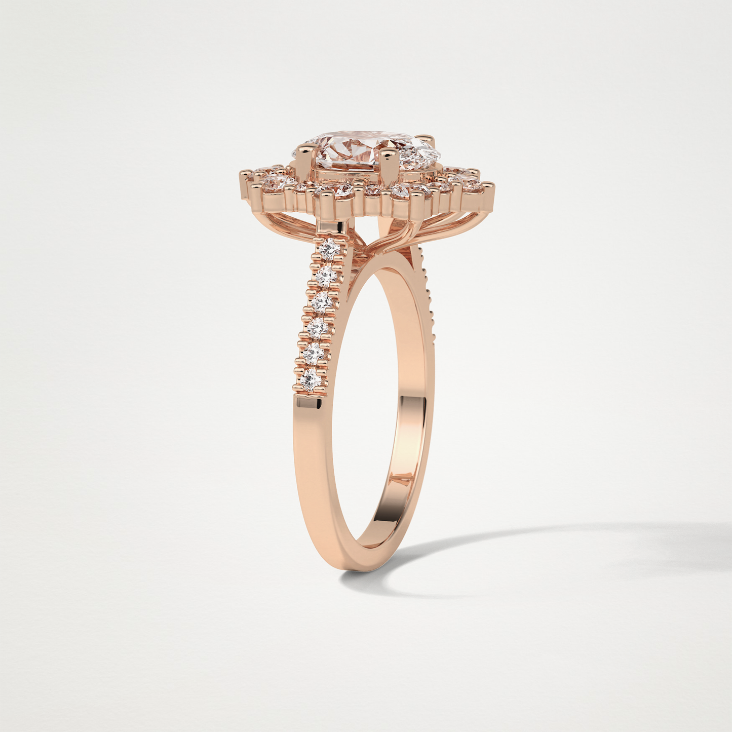 Oval Cluster Moissanite Engagement Ring – 1.91 CT Lab-Created Brilliance in 10K/14K/18K Gold