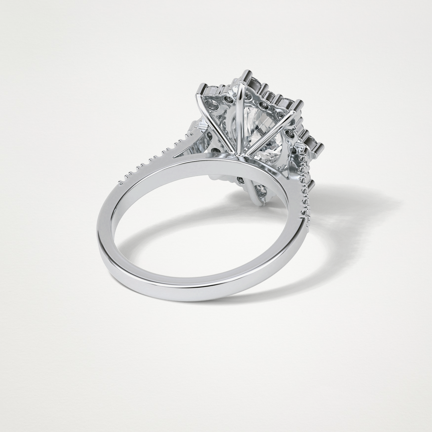 Oval Cluster Moissanite Engagement Ring – 1.91 CT Lab-Created Brilliance in 10K/14K/18K Gold