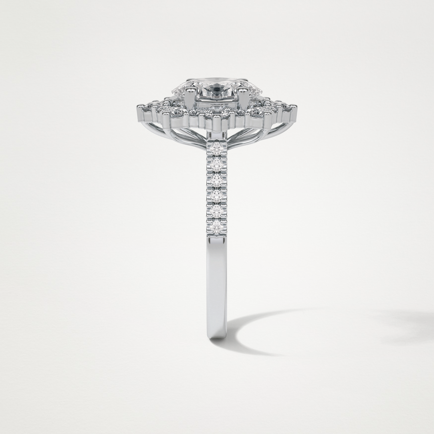 Oval Cluster Moissanite Engagement Ring – 1.91 CT Lab-Created Brilliance in 10K/14K/18K Gold