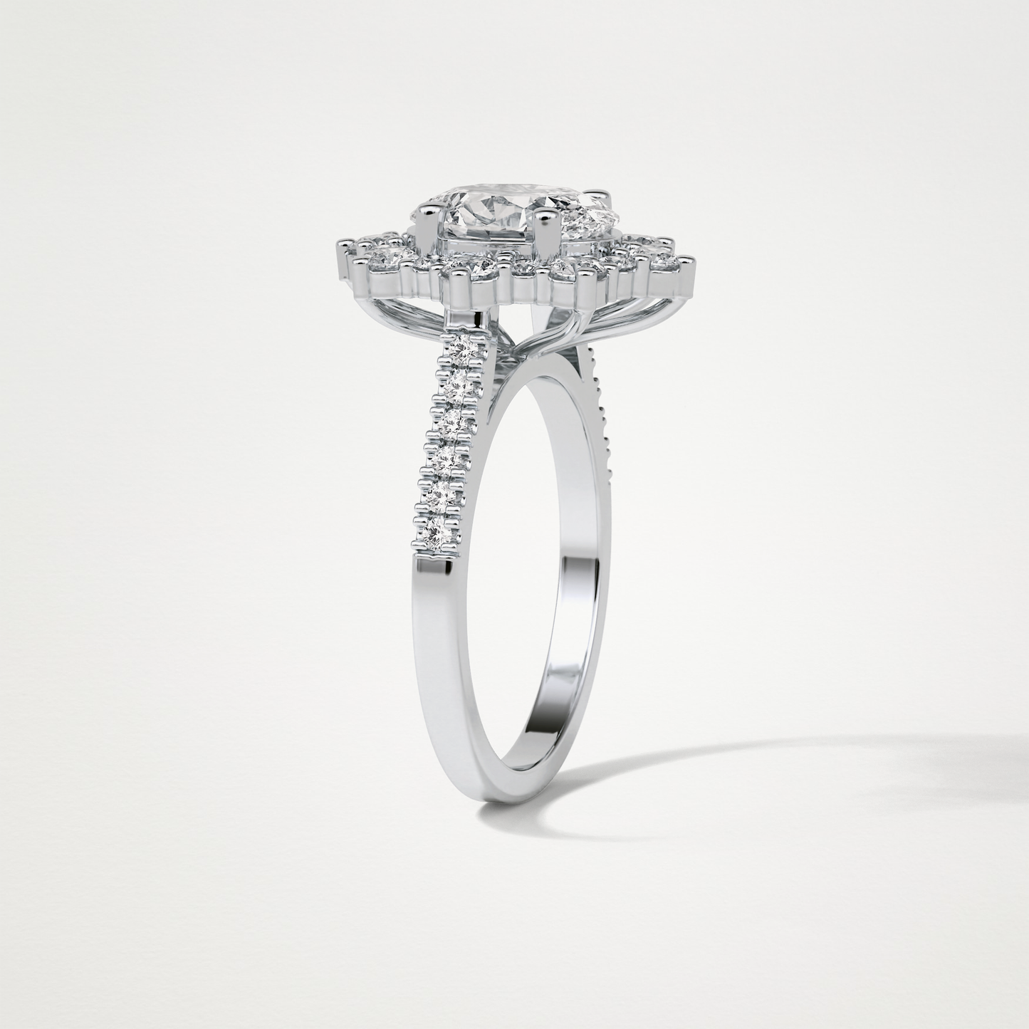 Oval Cluster Moissanite Engagement Ring – 1.91 CT Lab-Created Brilliance in 10K/14K/18K Gold