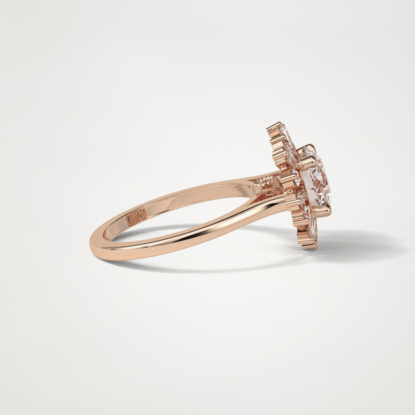 Round Halo Moissanite Engagement Ring – 1.35 CT Lab-Created Brilliance in 10K/14K/18K Gold