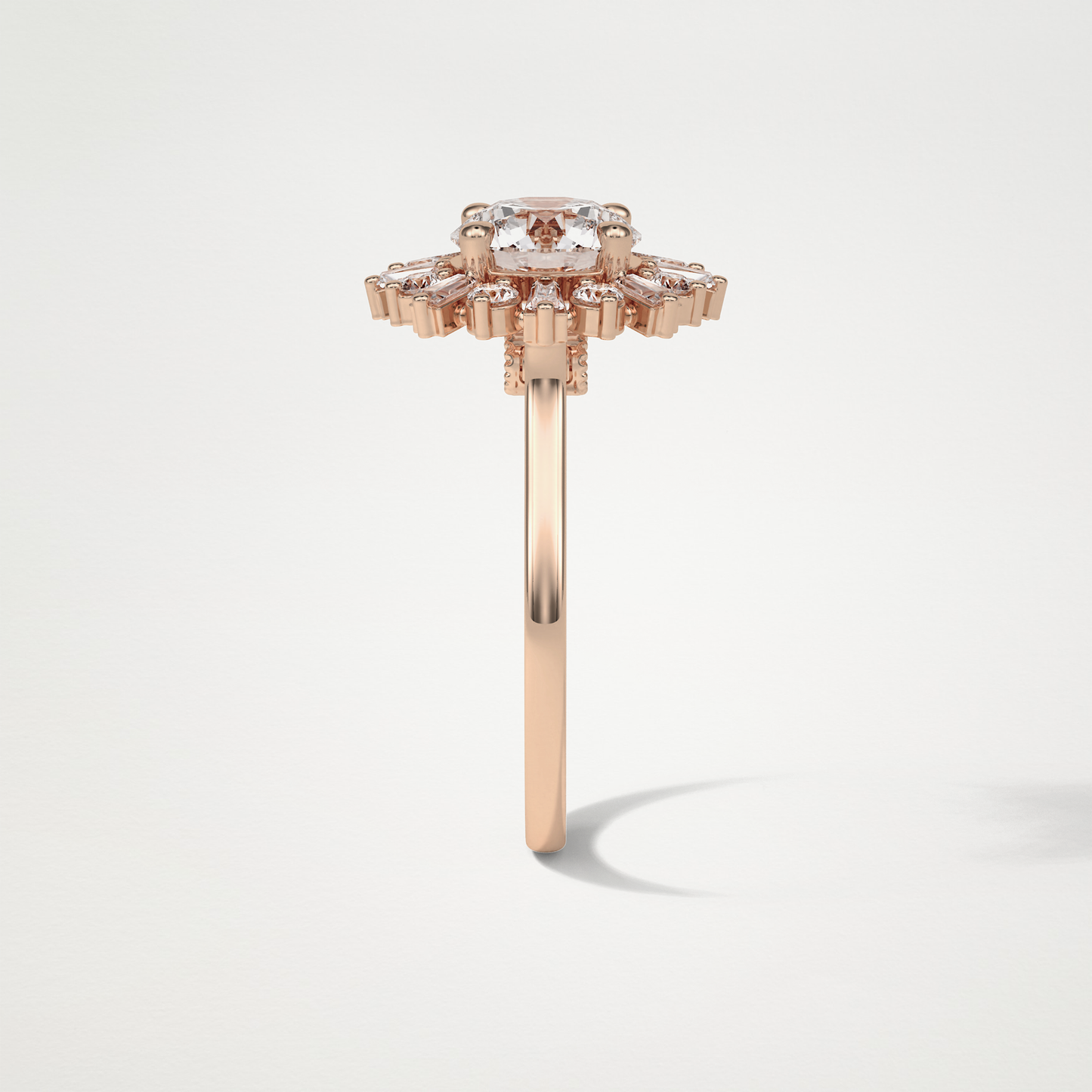 Round Halo Moissanite Engagement Ring – 1.35 CT Lab-Created Brilliance in 10K/14K/18K Gold