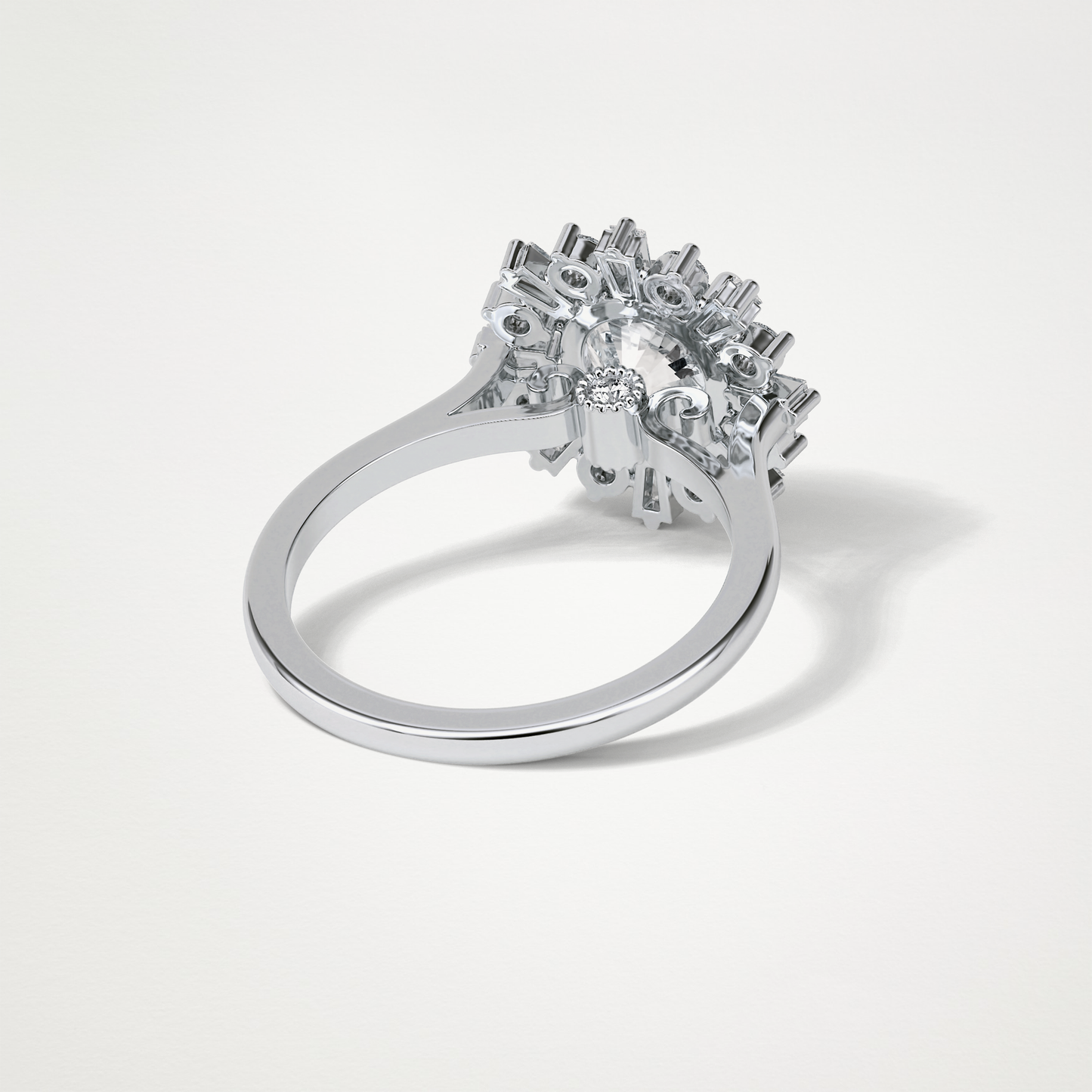 Round Halo Moissanite Engagement Ring – 1.35 CT Lab-Created Brilliance in 10K/14K/18K Gold