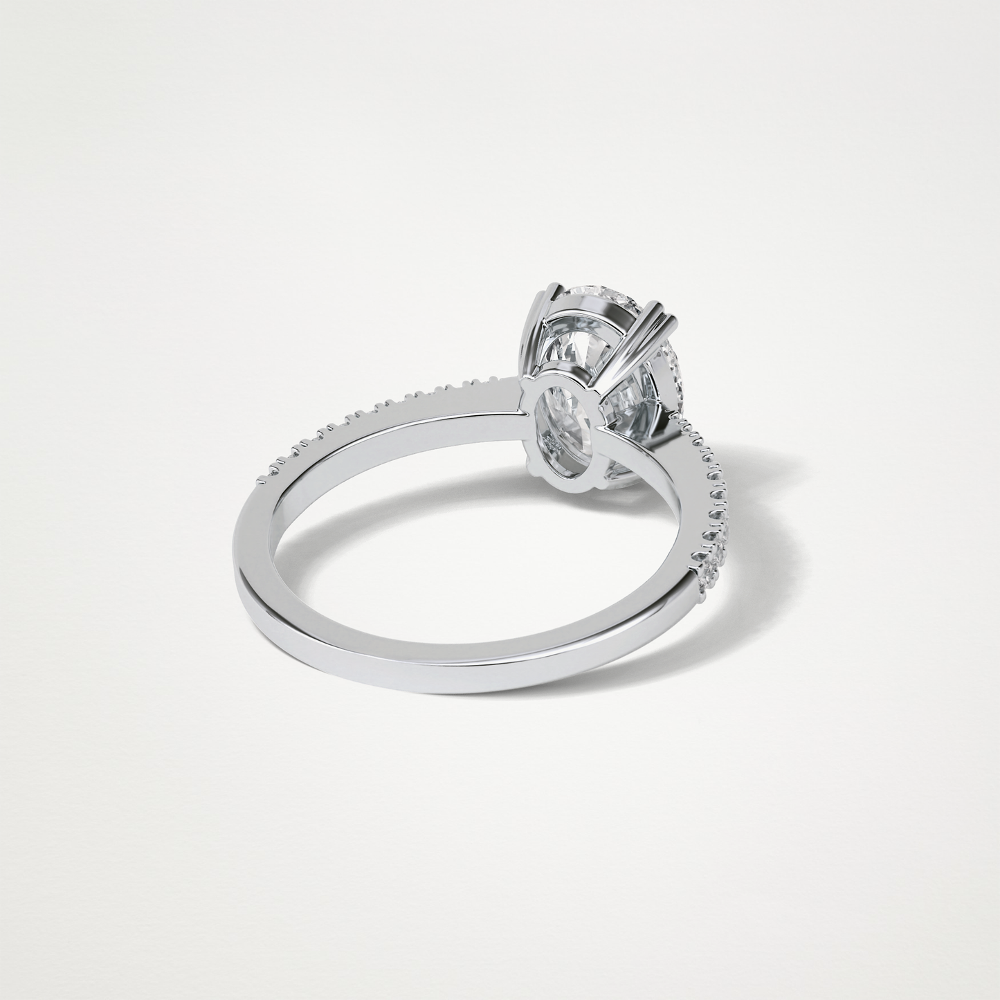 Oval Pave Moissanite Engagement Ring – 1.60 CT Lab-Created Brilliance in 10K/14K/18K Gold