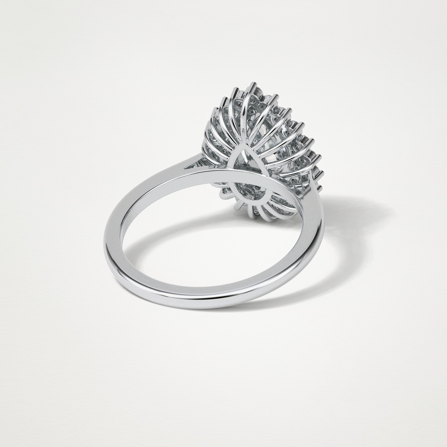 Pear Double Halo Moissanite Engagement Ring – 0.94 CT Lab-Created Brilliance in 10K/14K/18K Gold