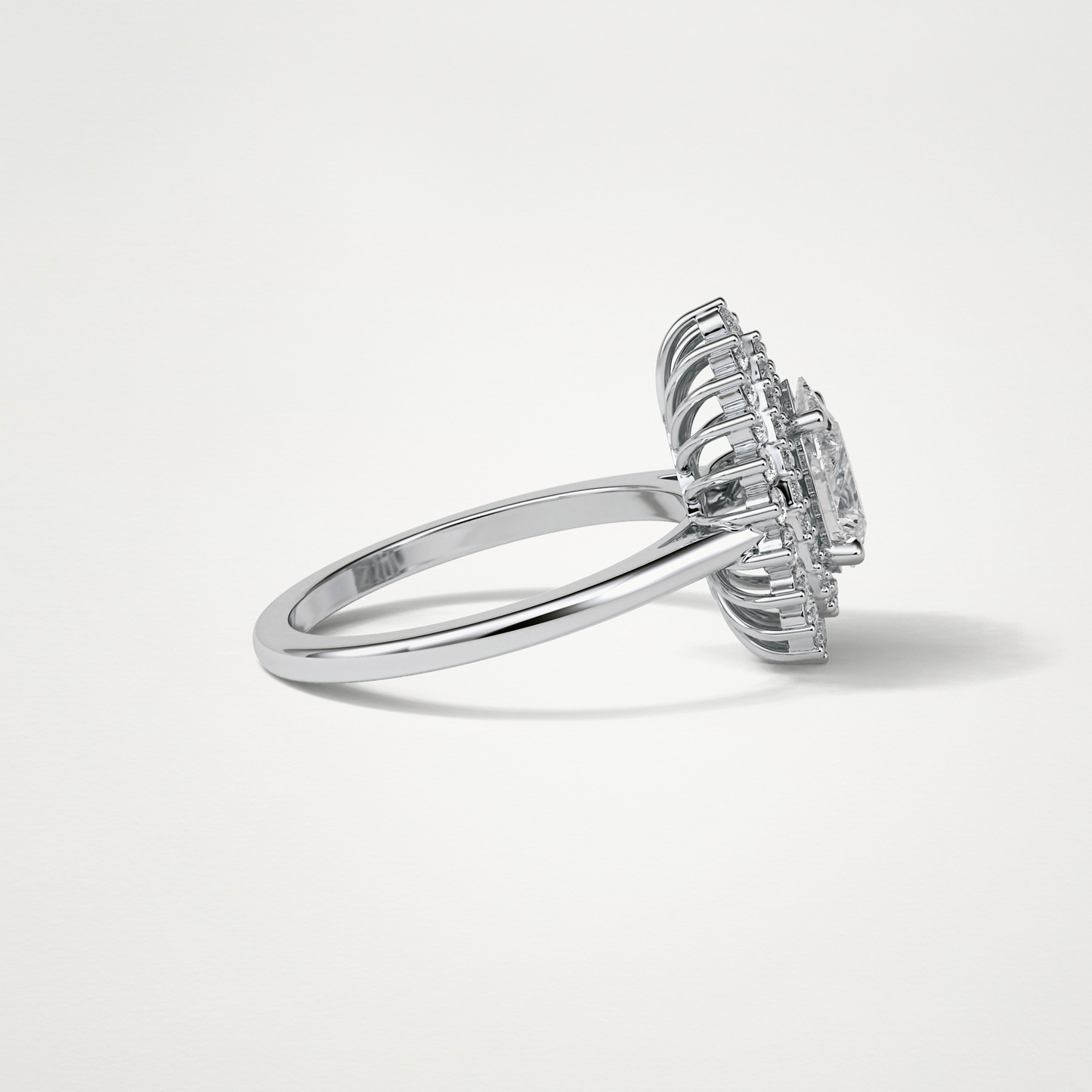 Pear Double Halo Moissanite Engagement Ring – 0.94 CT Lab-Created Brilliance in 10K/14K/18K Gold