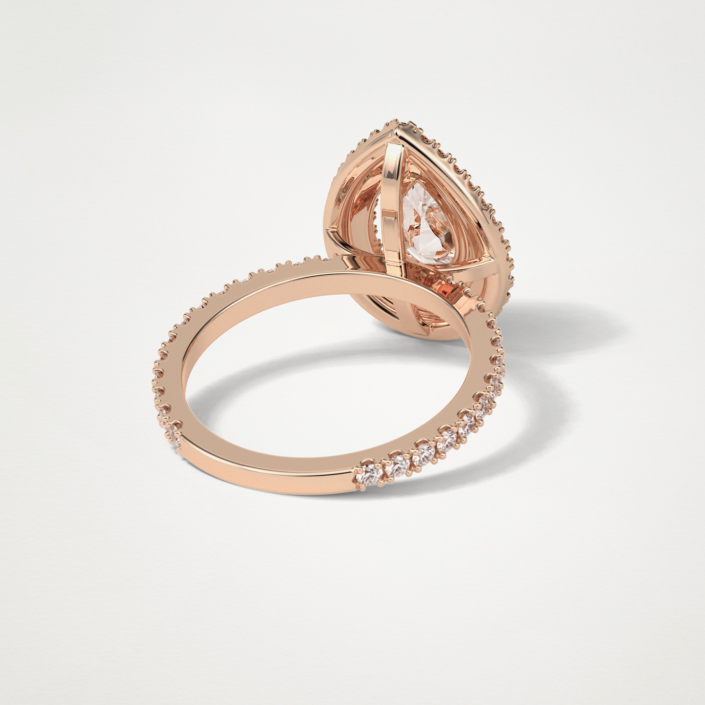 Pear Double Halo Moissanite Engagement Ring – 1.33 CT Lab-Created Brilliance in 10K/14K/18K Gold