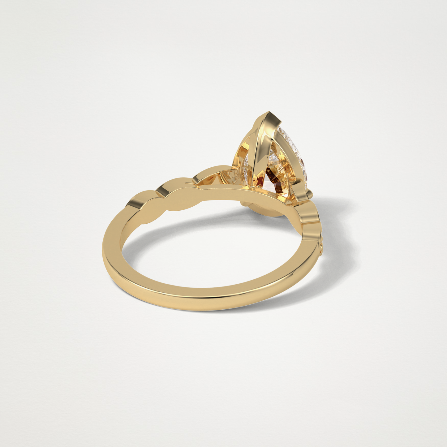 Pear Milgrain Pave Moissanite Engagement Ring – 1.93 CT Lab-Created Brilliance in 10K/14K/18K Gold