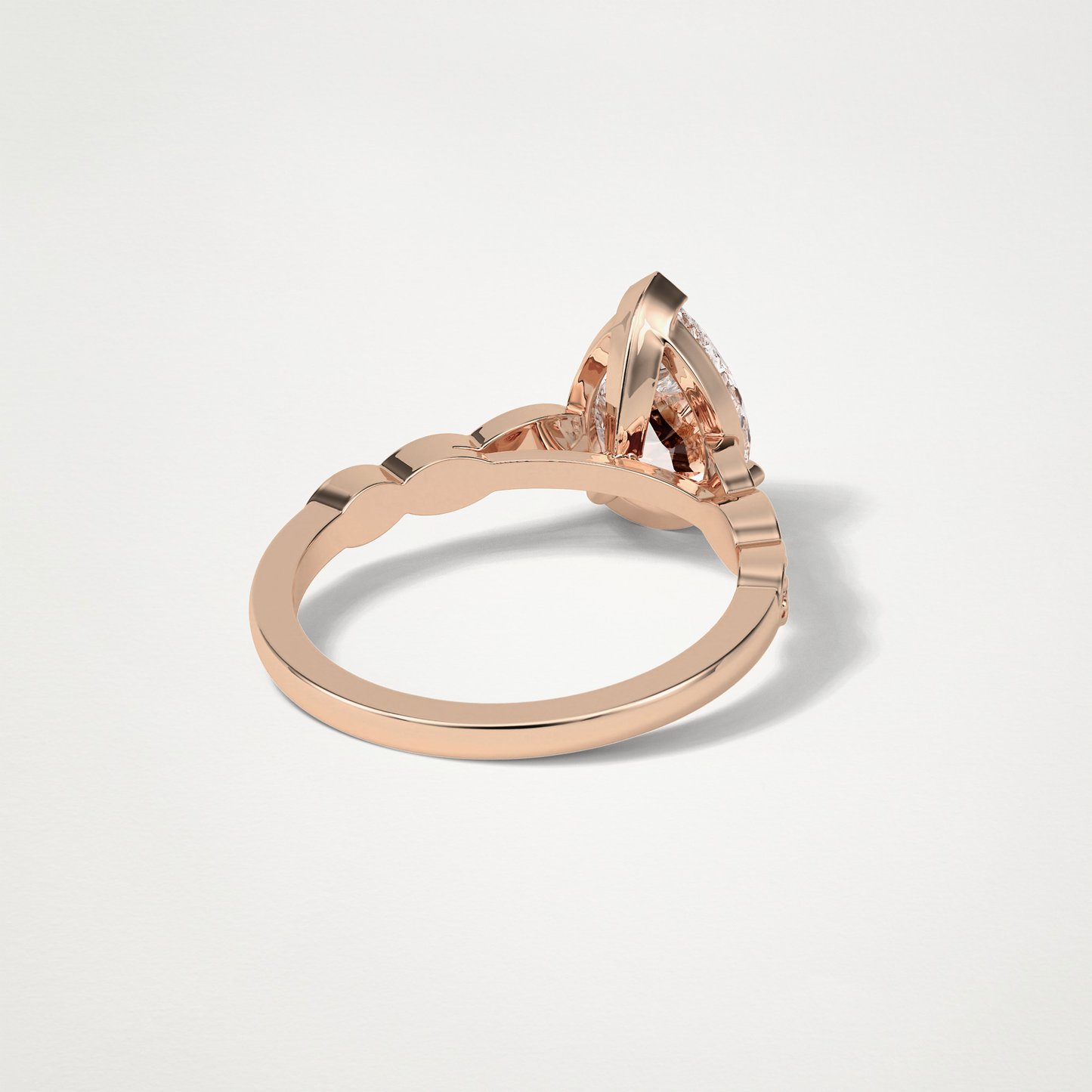 Pear Milgrain Pave Moissanite Engagement Ring – 1.93 CT Lab-Created Brilliance in 10K/14K/18K Gold