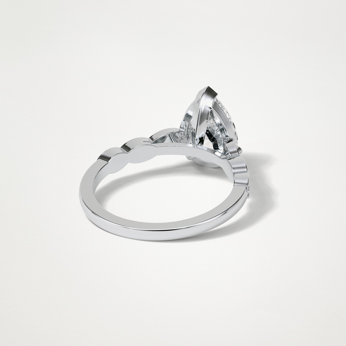 Pear Milgrain Pave Moissanite Engagement Ring – 1.93 CT Lab-Created Brilliance in 10K/14K/18K Gold