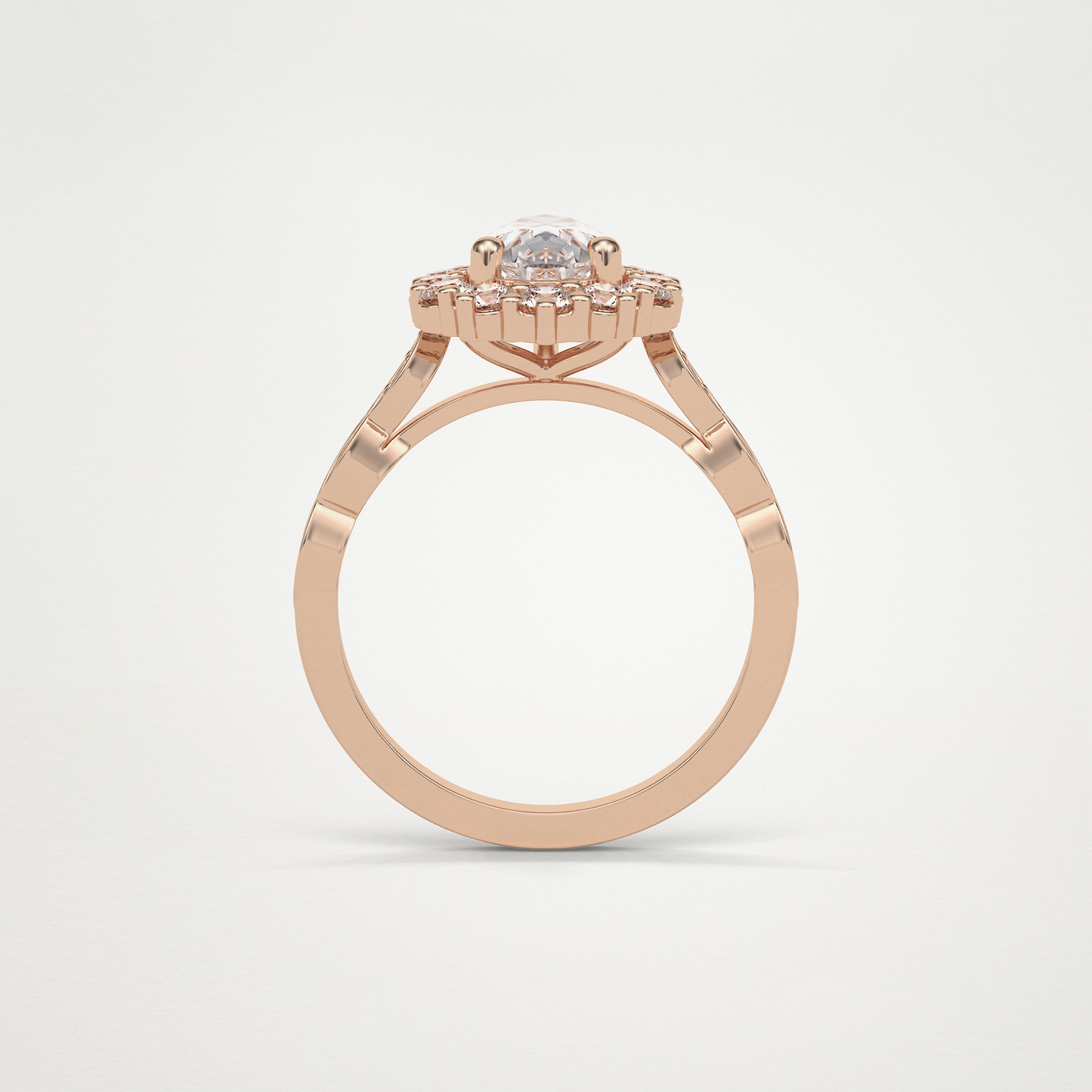 Pear Milgrain Halo Moissanite Engagement Ring – 1.93 CT Lab-Created Brilliance in 10K/14K/18K Gold