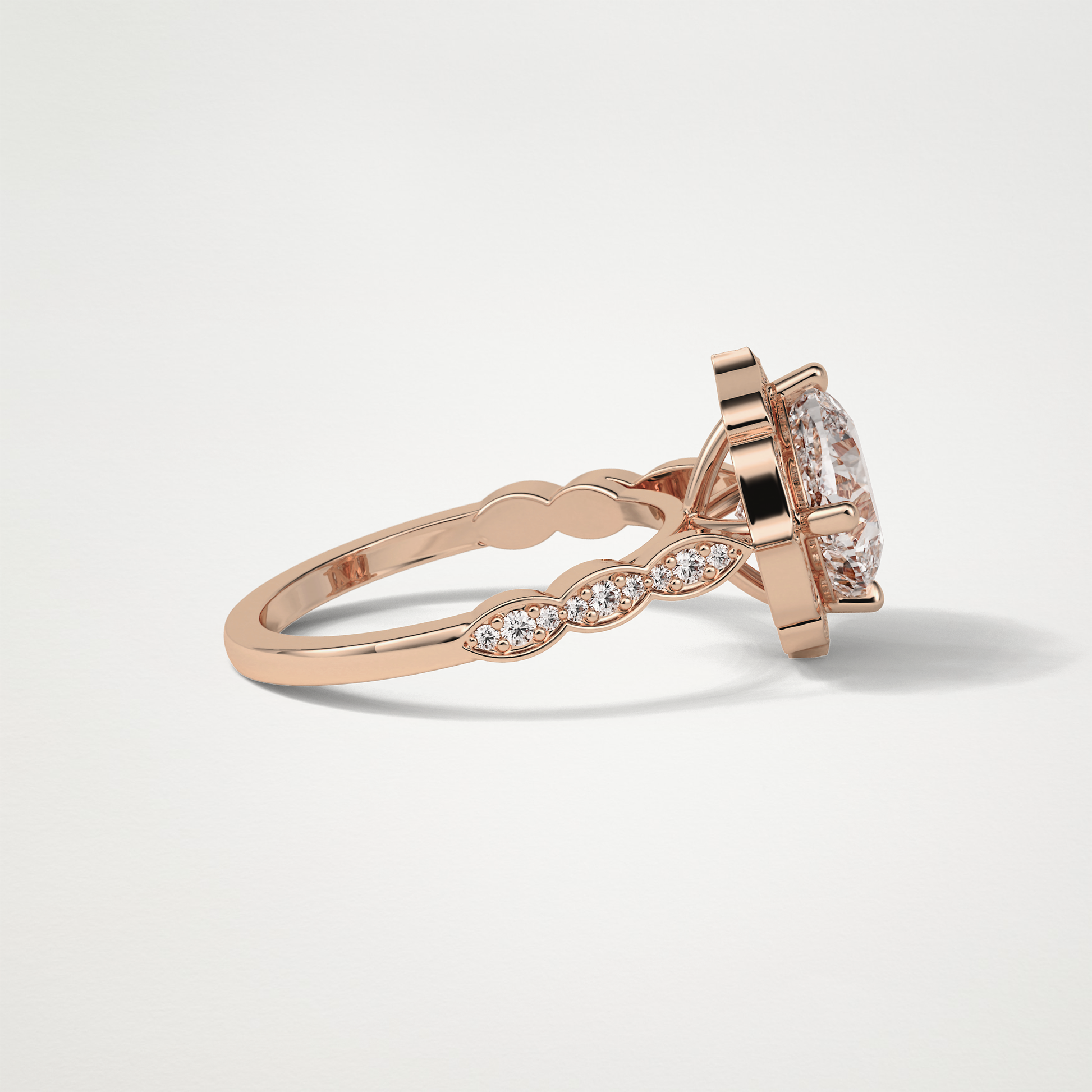 Cushion Halo & Pave Moissanite Engagement Ring – 2.1 CT Lab-Created Brilliance in 10K/14K/18K Gold