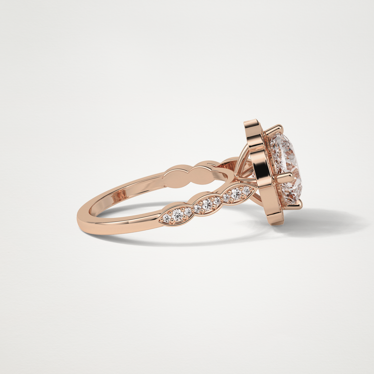 Cushion Milgrain Halo Moissanite Engagement Ring – 2.1 CT Lab-Created Brilliance in 10K/14K/18K Gold 17