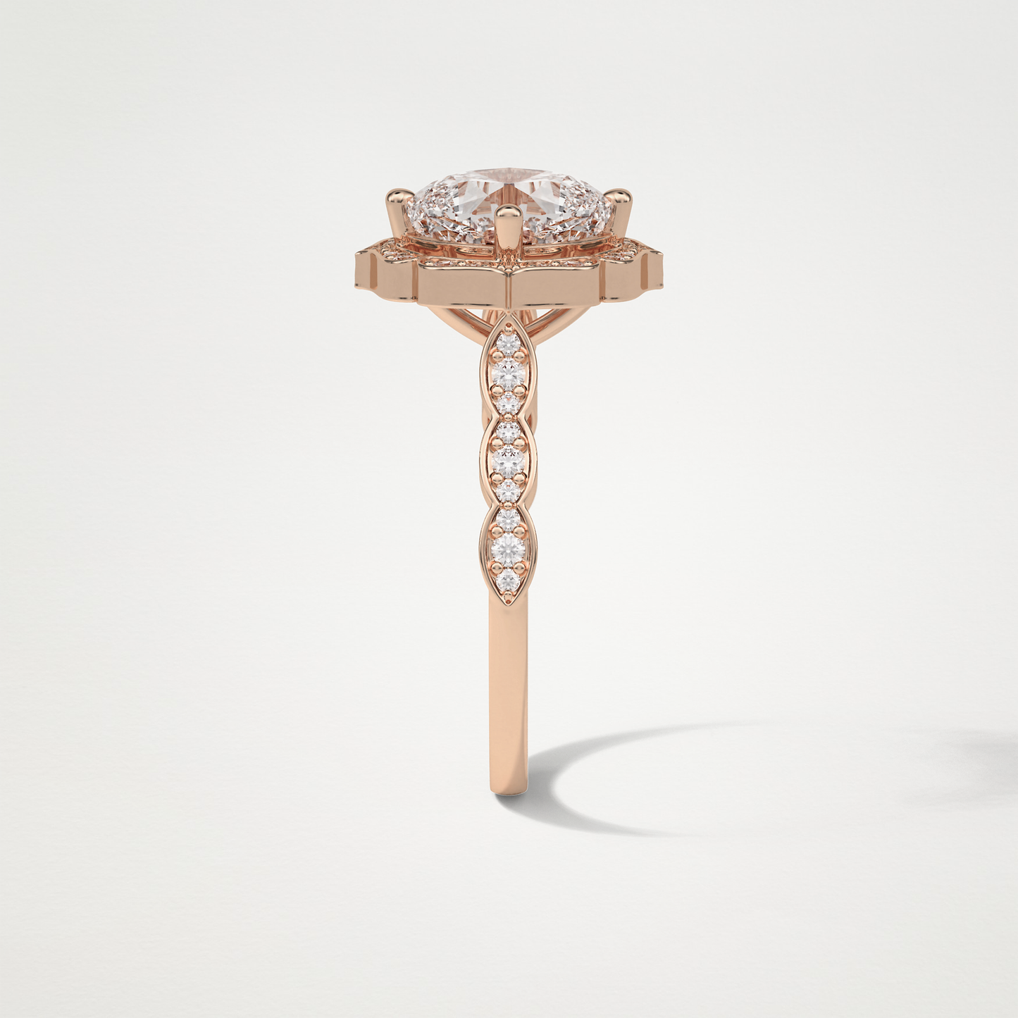 Cushion Halo & Pave Moissanite Engagement Ring – 2.1 CT Lab-Created Brilliance in 10K/14K/18K Gold