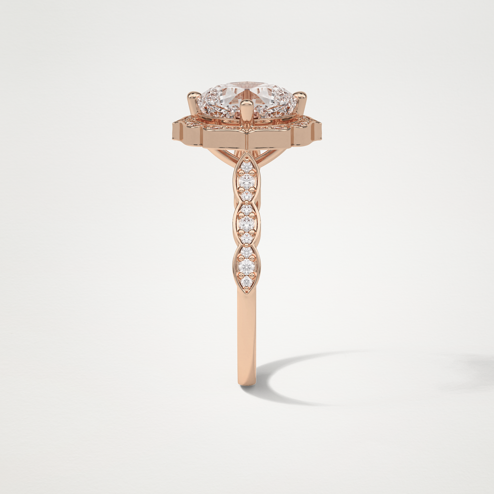 Cushion Milgrain Halo Moissanite Engagement Ring – 2.1 CT Lab-Created Brilliance in 10K/14K/18K Gold 18