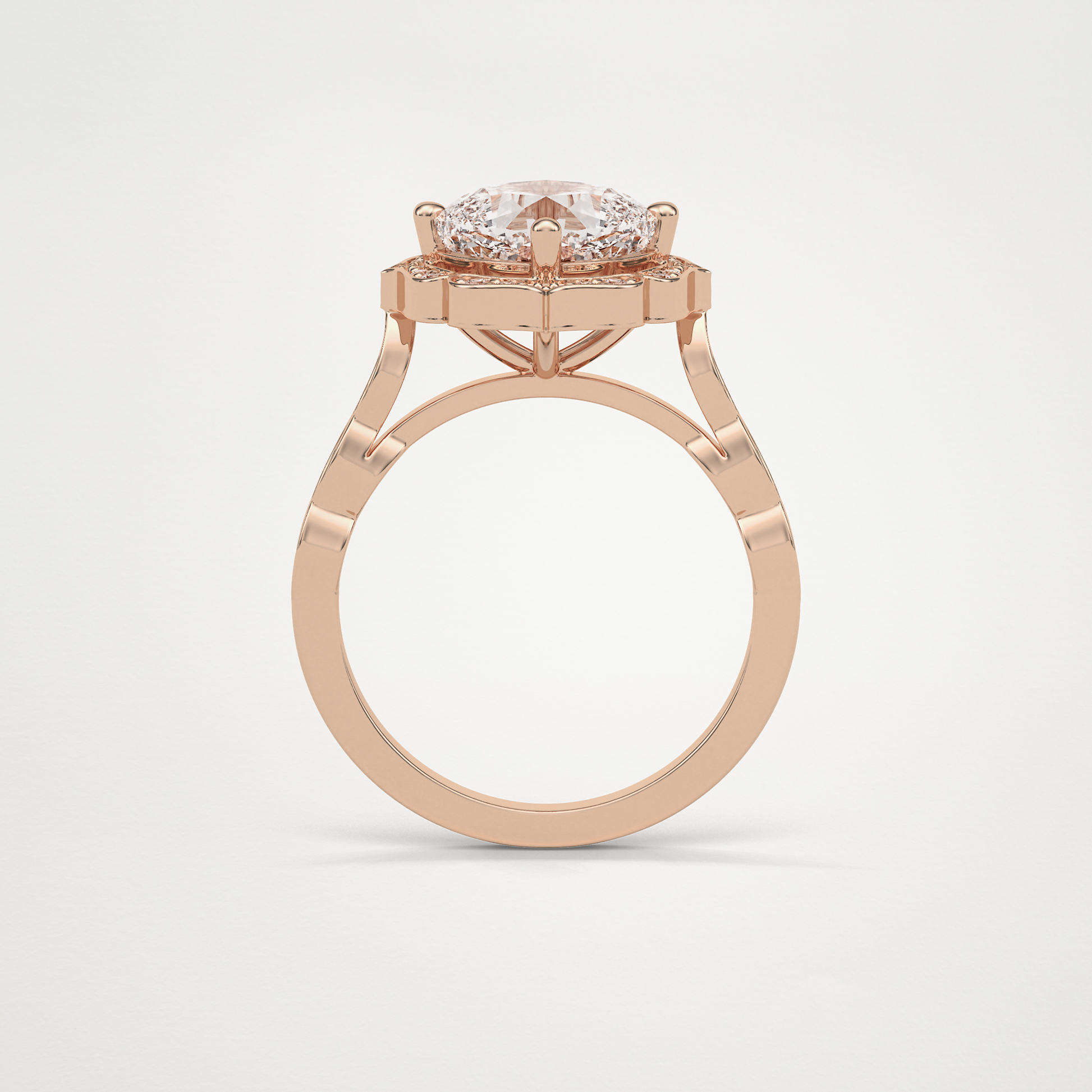 Cushion Milgrain Halo Moissanite Engagement Ring – 2.1 CT Lab-Created Brilliance in 10K/14K/18K Gold 21