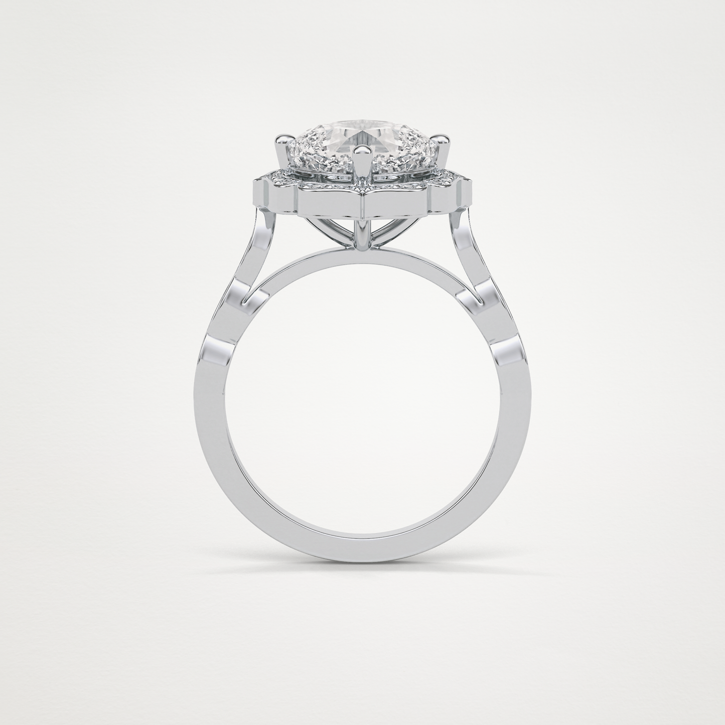 Cushion Milgrain Halo Moissanite Engagement Ring – 2.1 CT Lab-Created Brilliance in 10K/14K/18K Gold 7