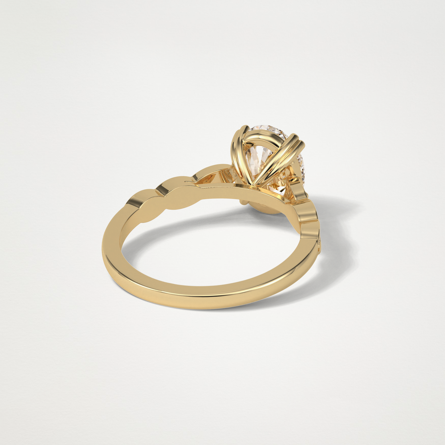 Oval Milgrain Moissanite Engagement Ring – 1.91 CT Lab-Created Brilliance in 10K/14K/18K Gold