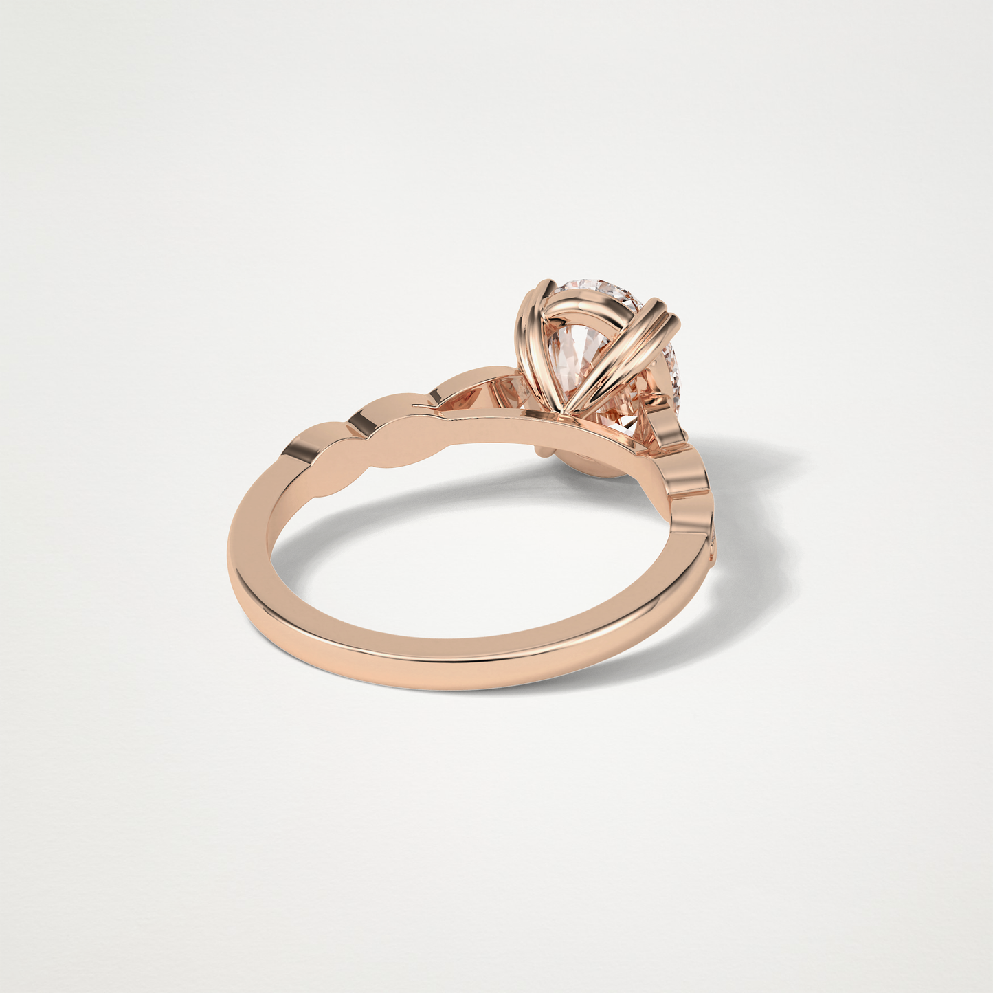 Oval Milgrain Moissanite Engagement Ring – 1.91 CT Lab-Created Brilliance in 10K/14K/18K Gold
