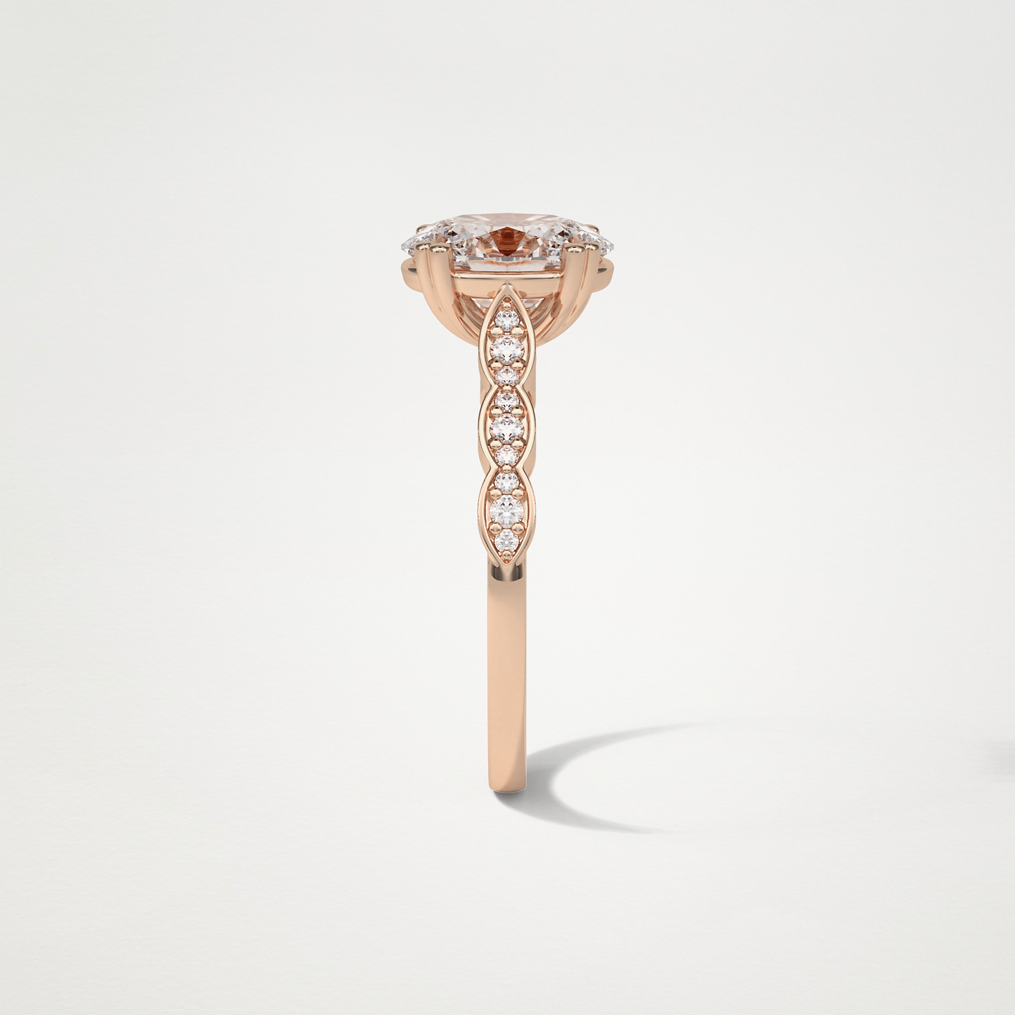 Oval Milgrain Moissanite Engagement Ring – 1.91 CT Lab-Created Brilliance in 10K/14K/18K Gold