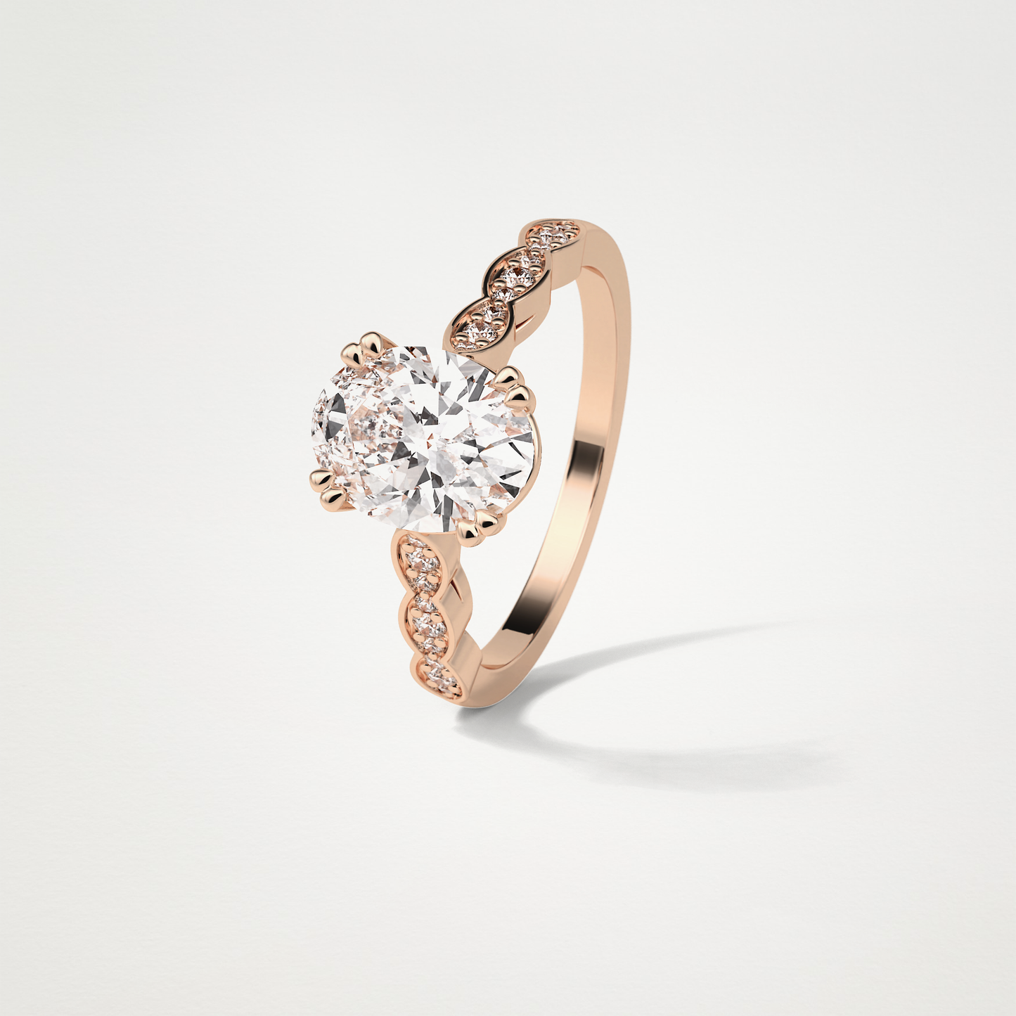 Oval Milgrain Moissanite Engagement Ring – 1.91 CT Lab-Created Brilliance in 10K/14K/18K Gold