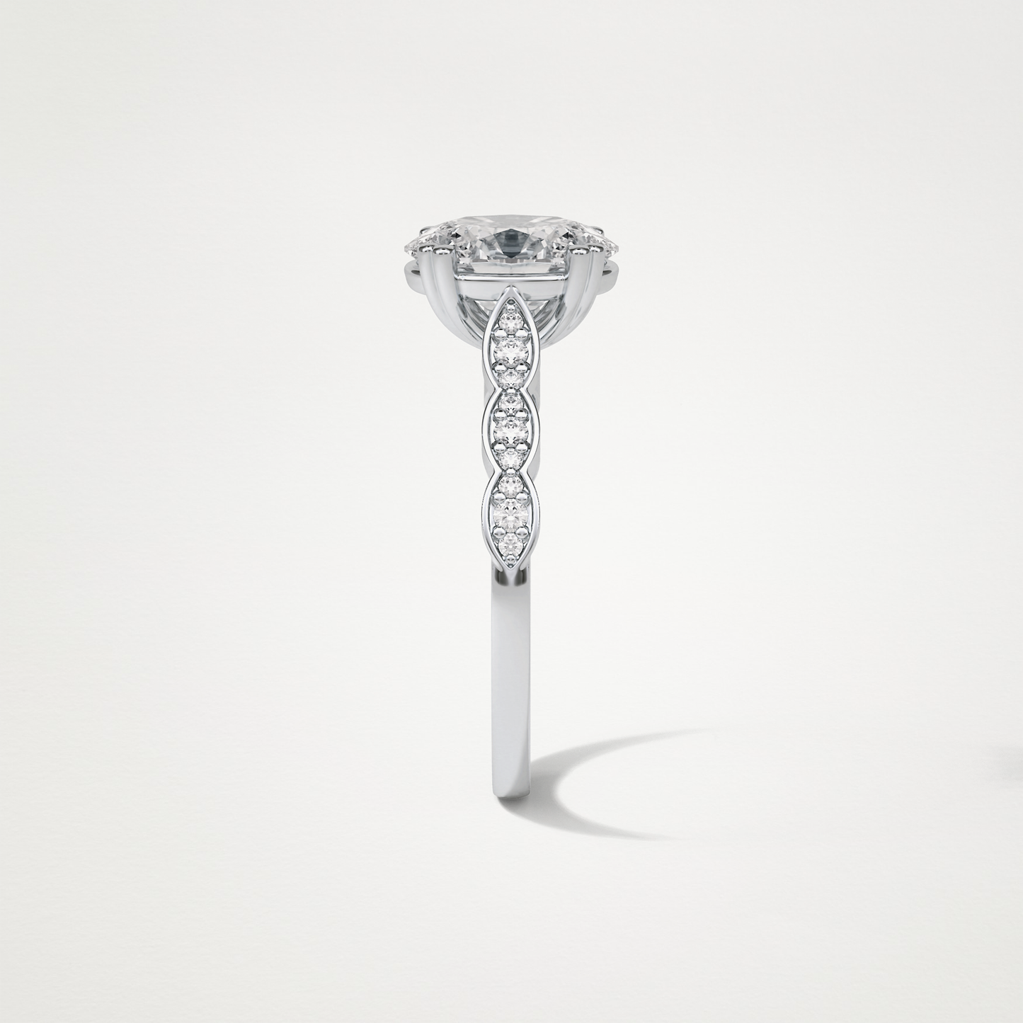Oval Milgrain Moissanite Engagement Ring – 1.91 CT Lab-Created Brilliance in 10K/14K/18K Gold