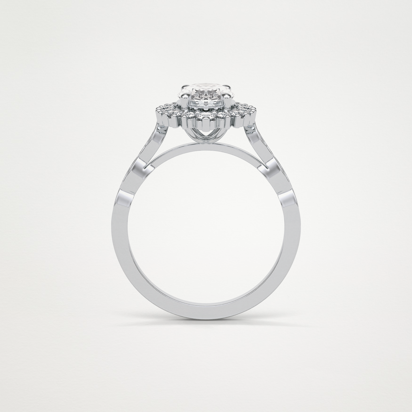 Oval Milgrain Halo Moissanite Engagement Ring – 1.33 CT Lab-Created Brilliance in 10K/14K/18K Gold