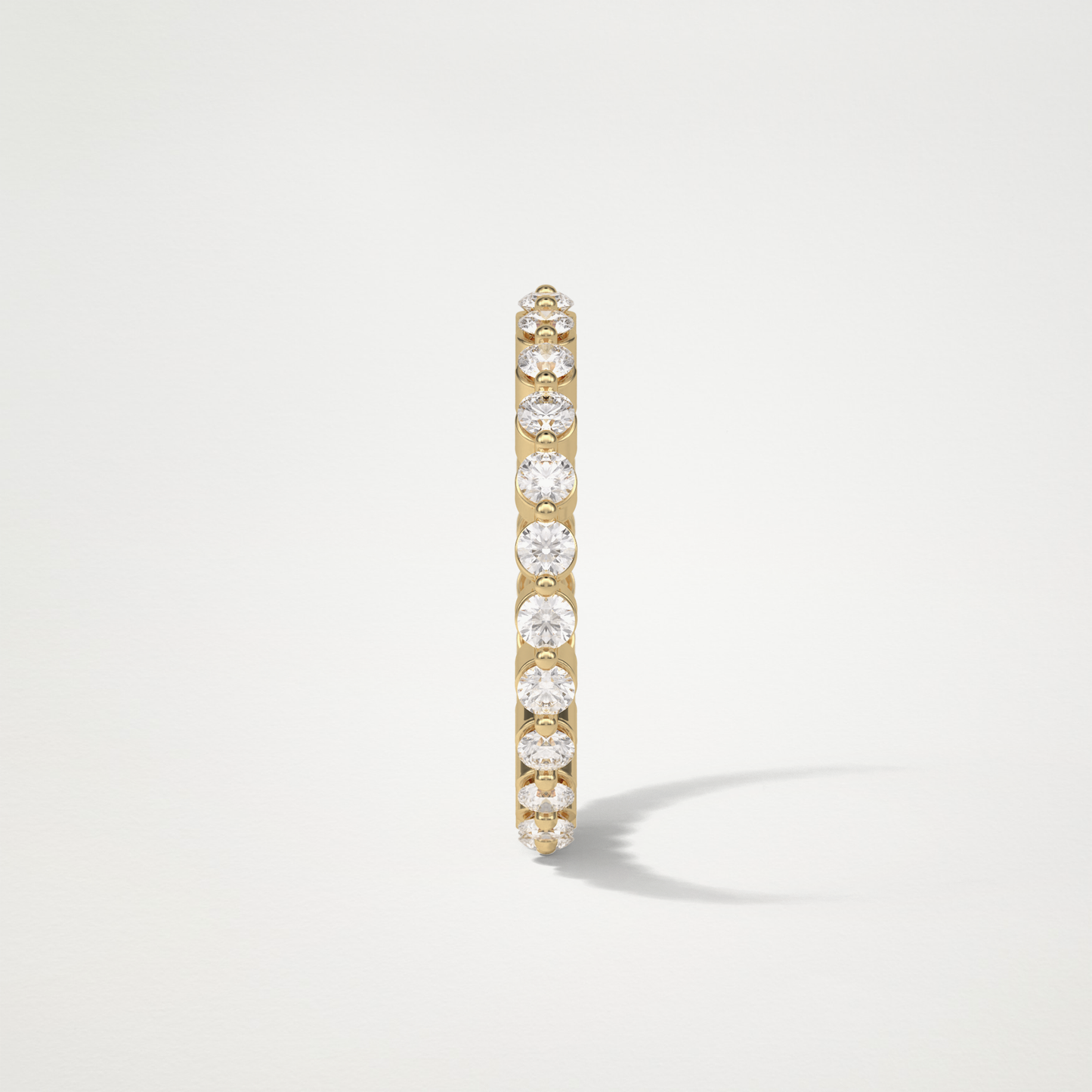 1.2 TCW Round Full Eternity Wedding Band – Solid Gold Elegant and Timeless Design