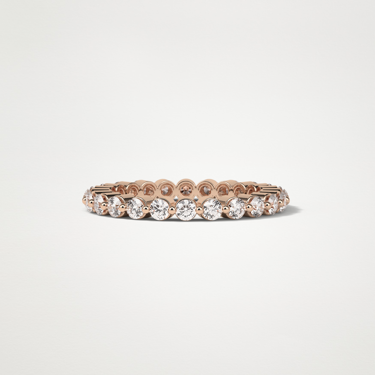 1.2 TCW Round Full Eternity Wedding Band – Solid Gold Elegant and Timeless Design