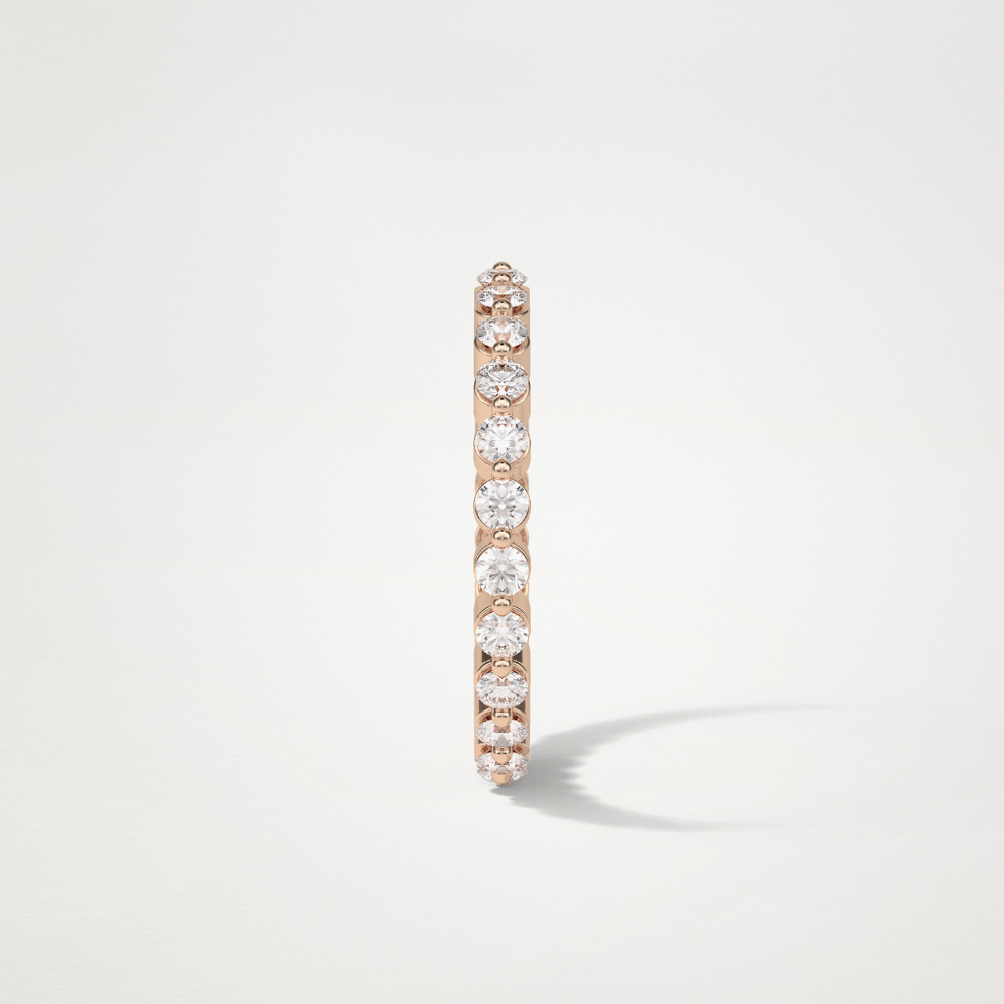 1.2 TCW Round Full Eternity Wedding Band – Solid Gold Elegant and Timeless Design