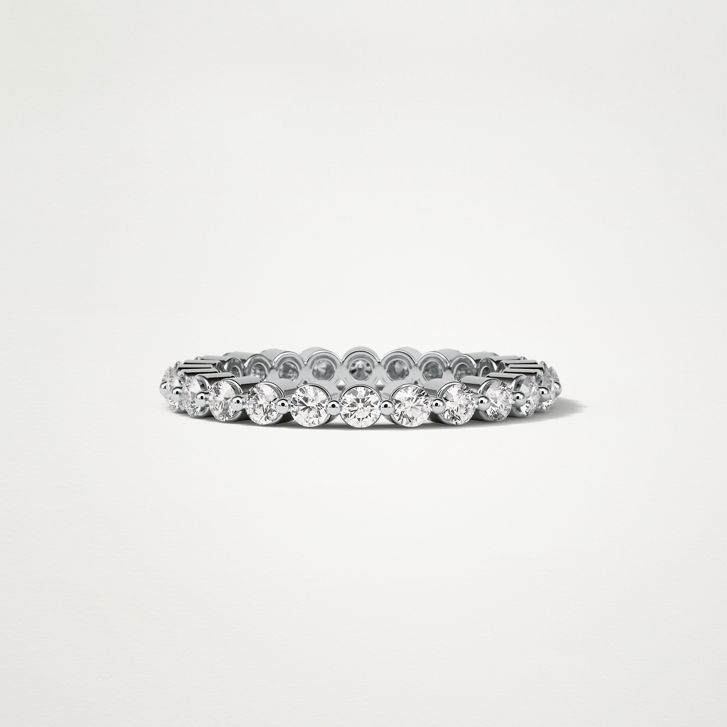 1.2 TCW Round Full Eternity Wedding Band – Solid Gold Elegant and Timeless Design